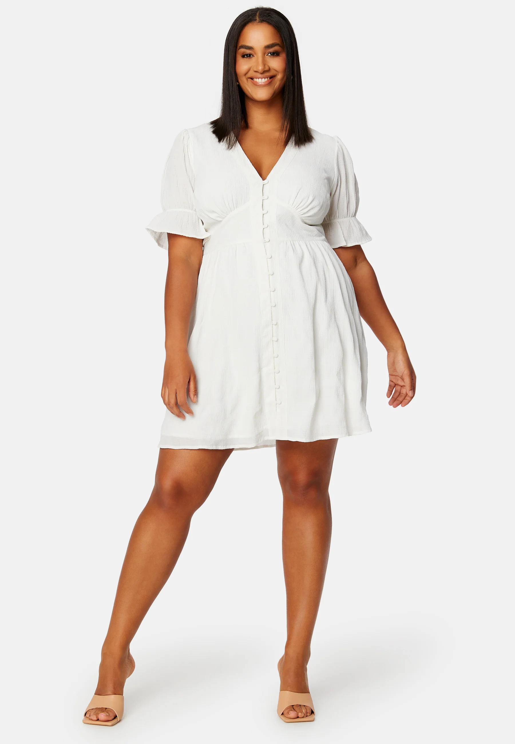 Structured Button Front Dress - Image 7
