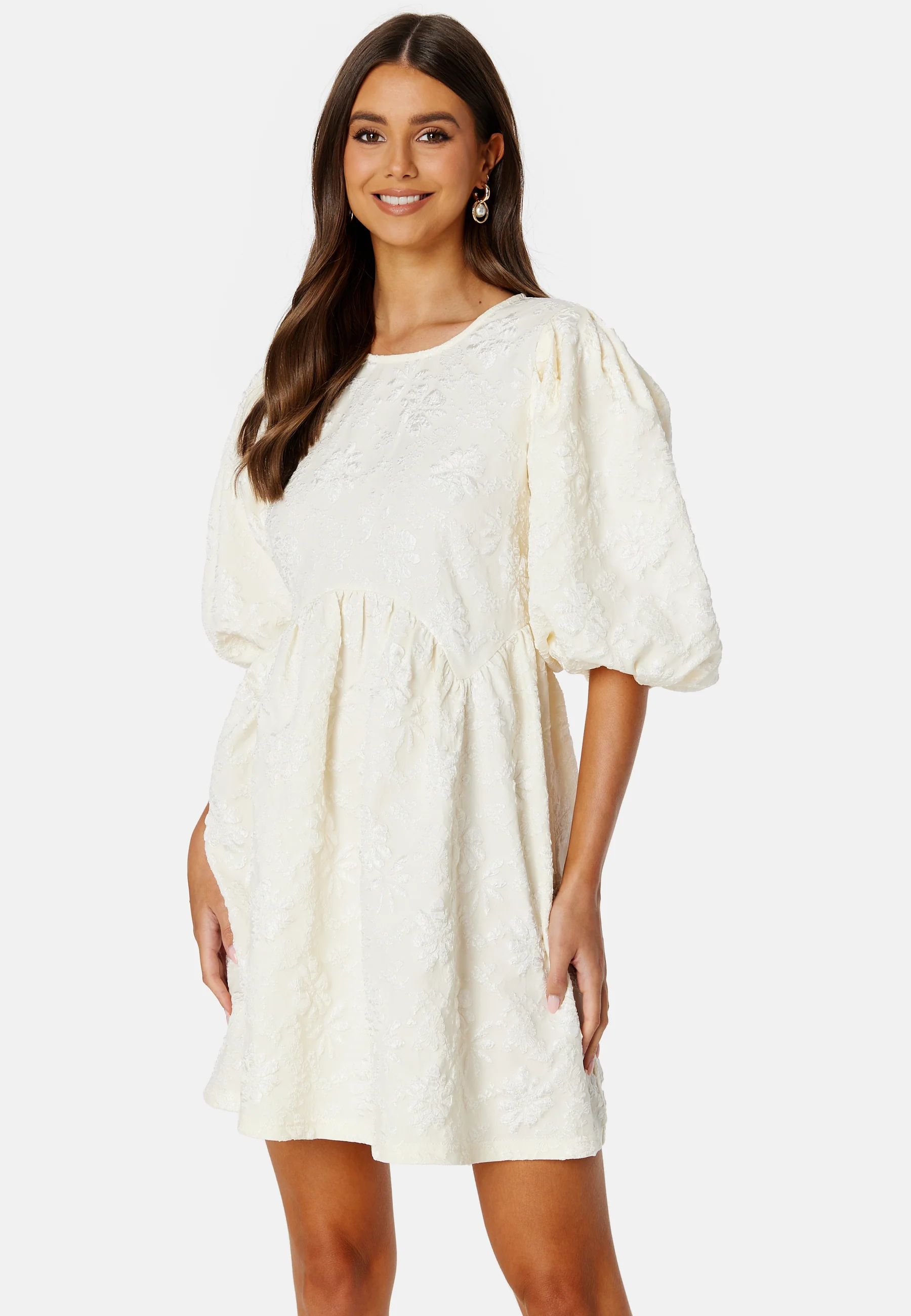 Summer Luxe Puff Mini Dress - Image 3