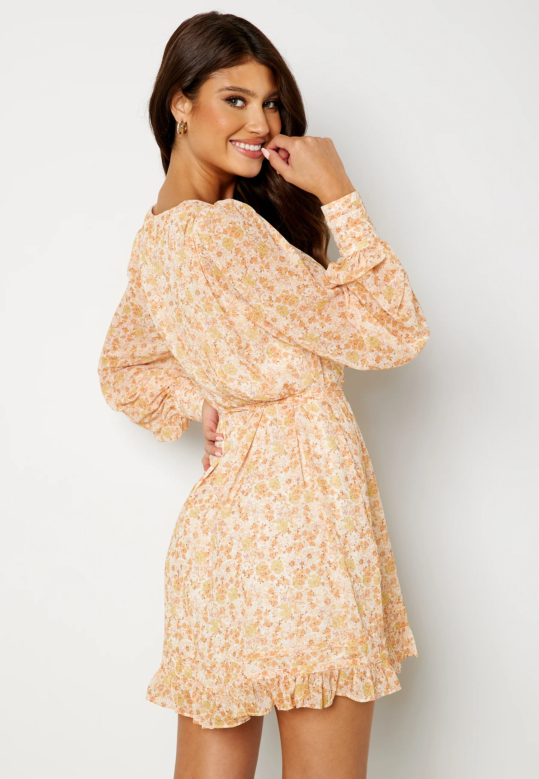 Teagan Tie Waist Skater Mini Dress - Image 3