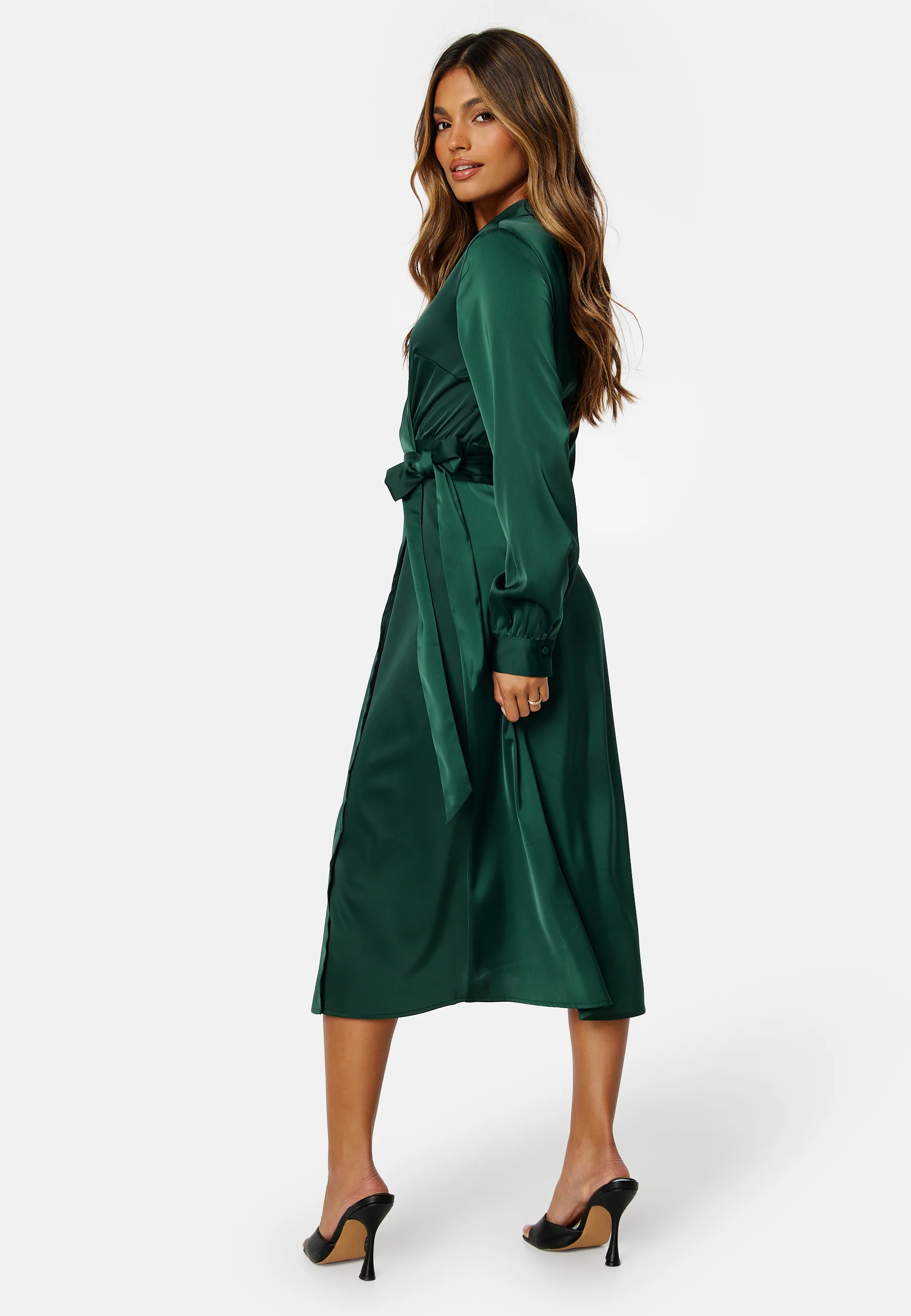 Terilee Satin Wrap Dress - Image 2
