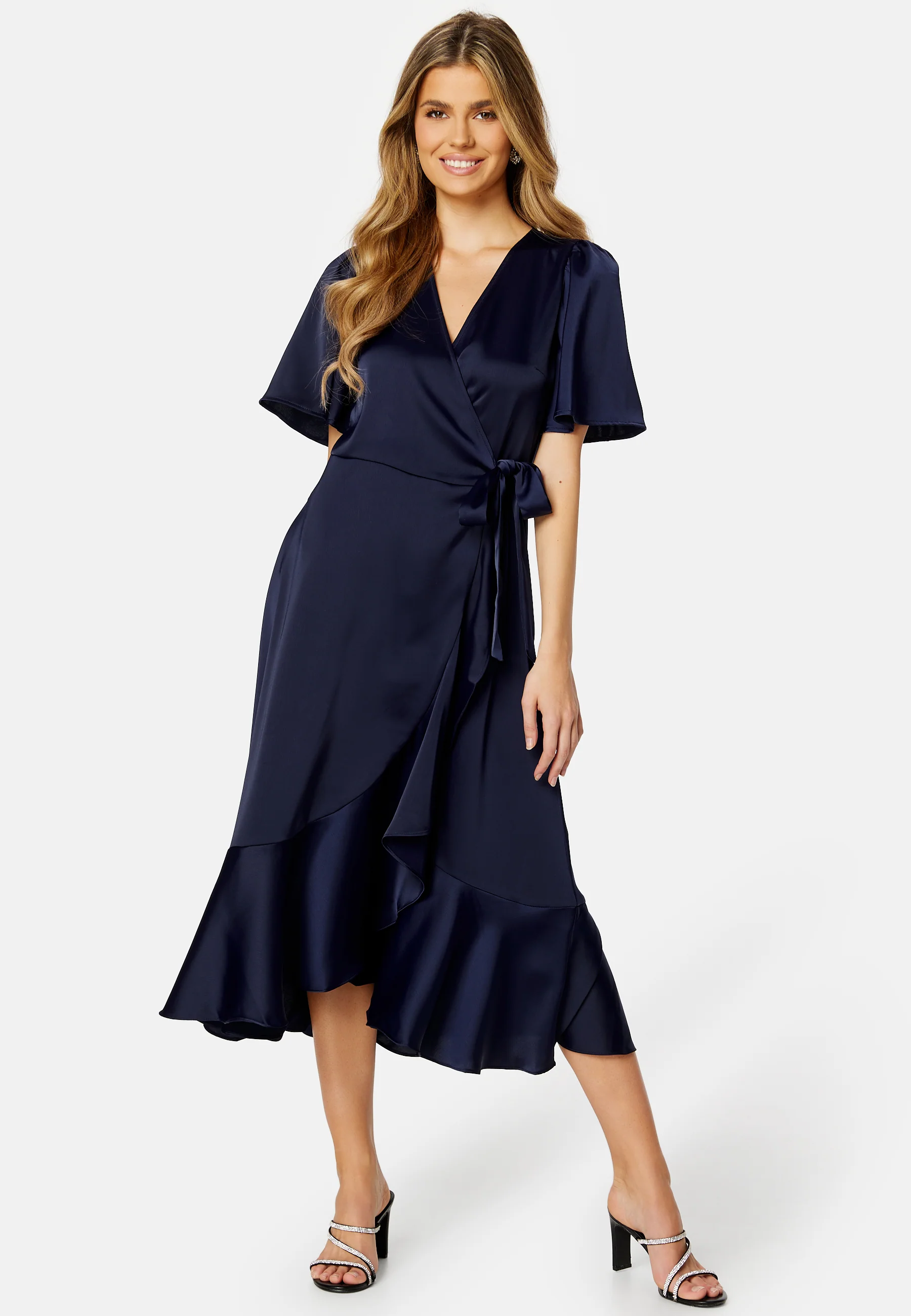 Thea 2/4 Midi Wrap Dress - Image 2