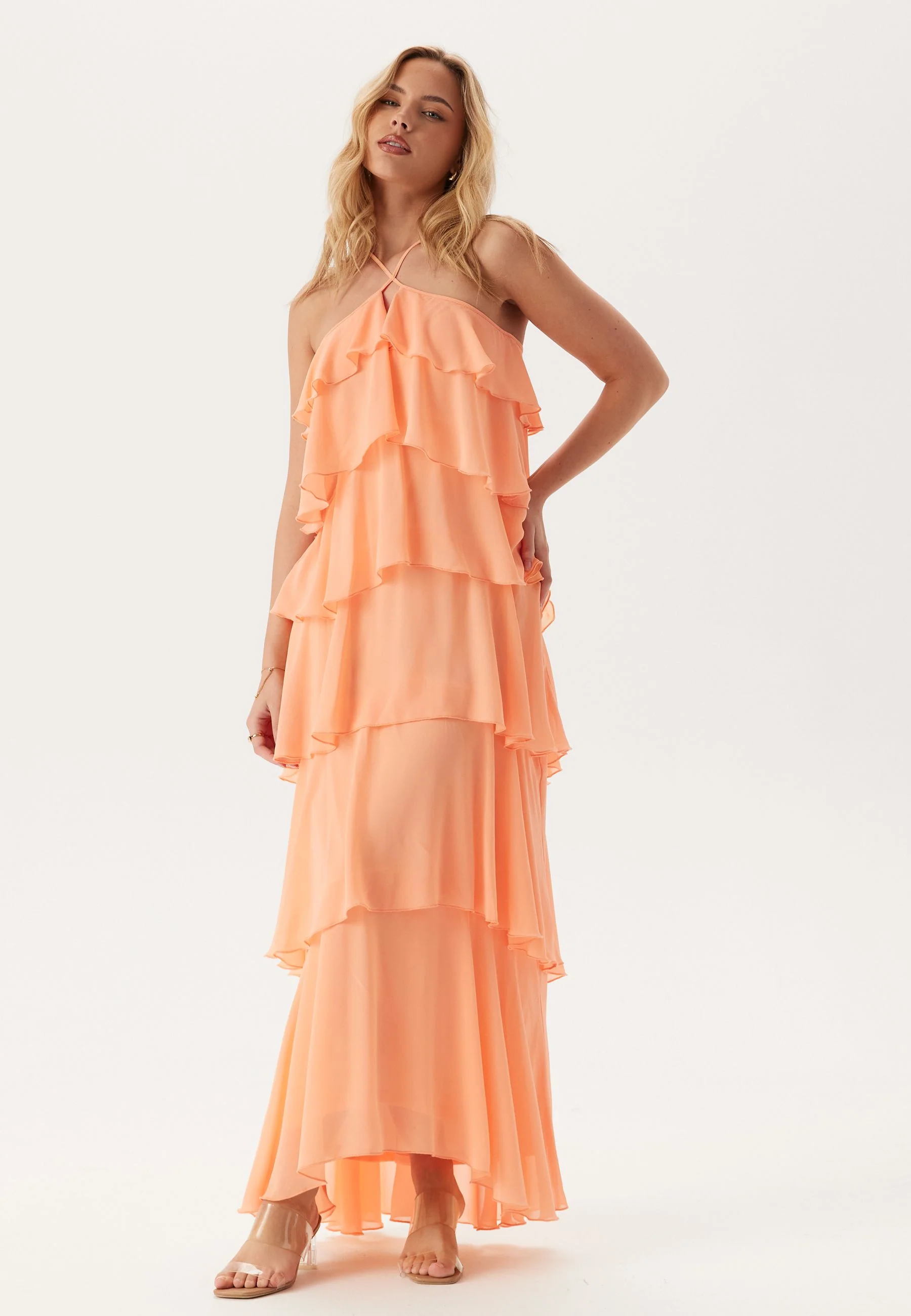 Tie Back Flounce Maxi Dress - Image 4