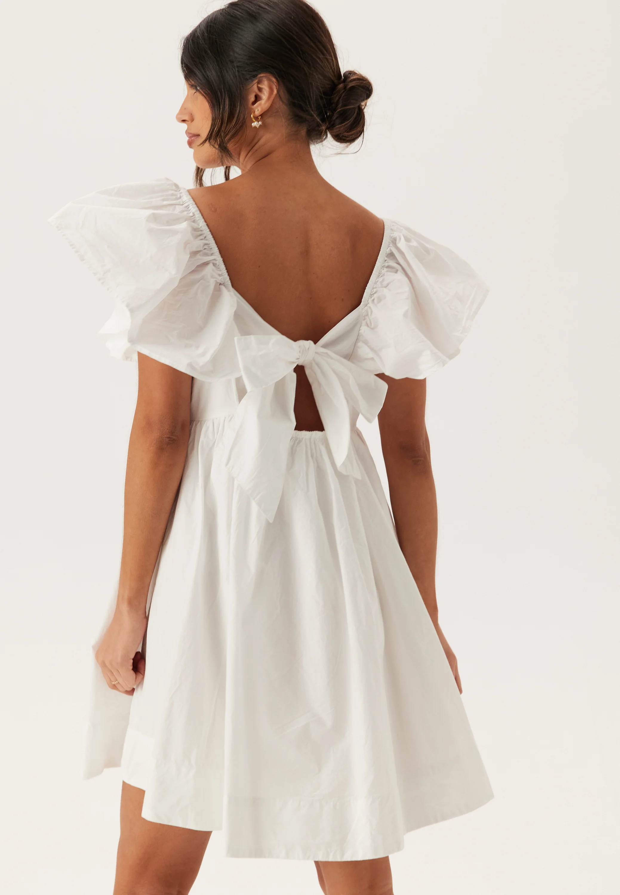Tie Back Frill Short Dress - Image 5