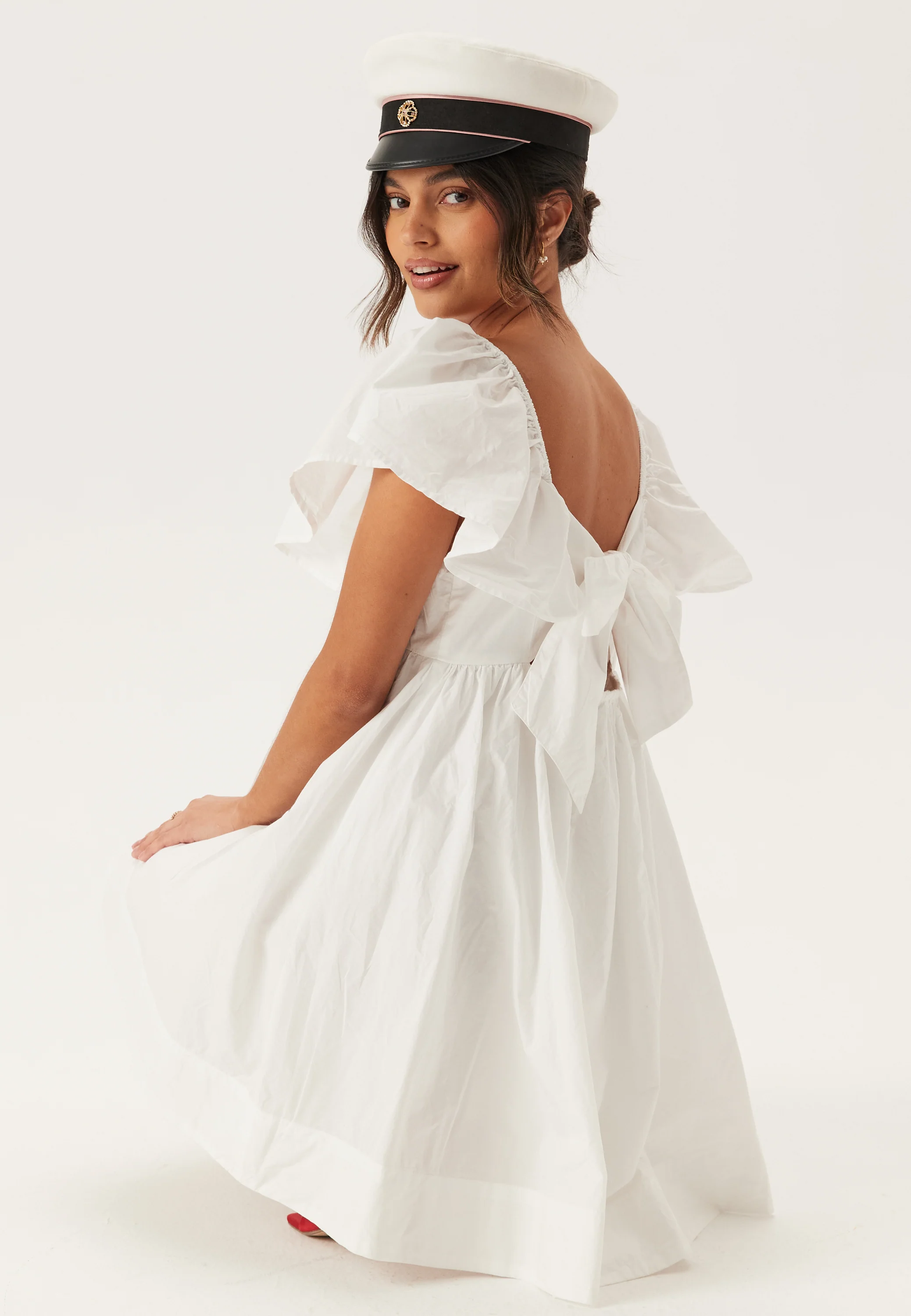 Tie Back Frill Short Dress - Image 7