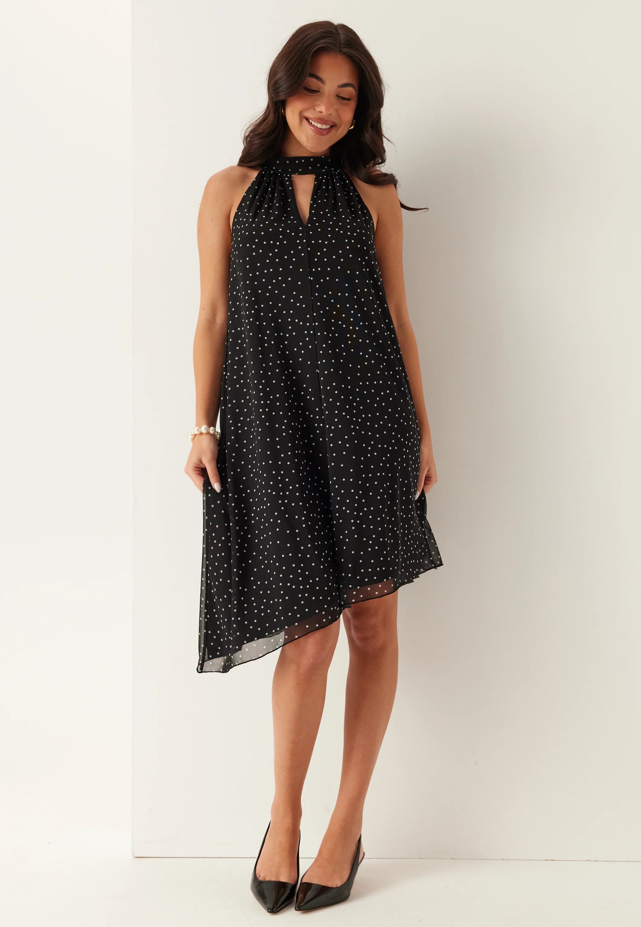 Tie Reversible Short Mesh Dress