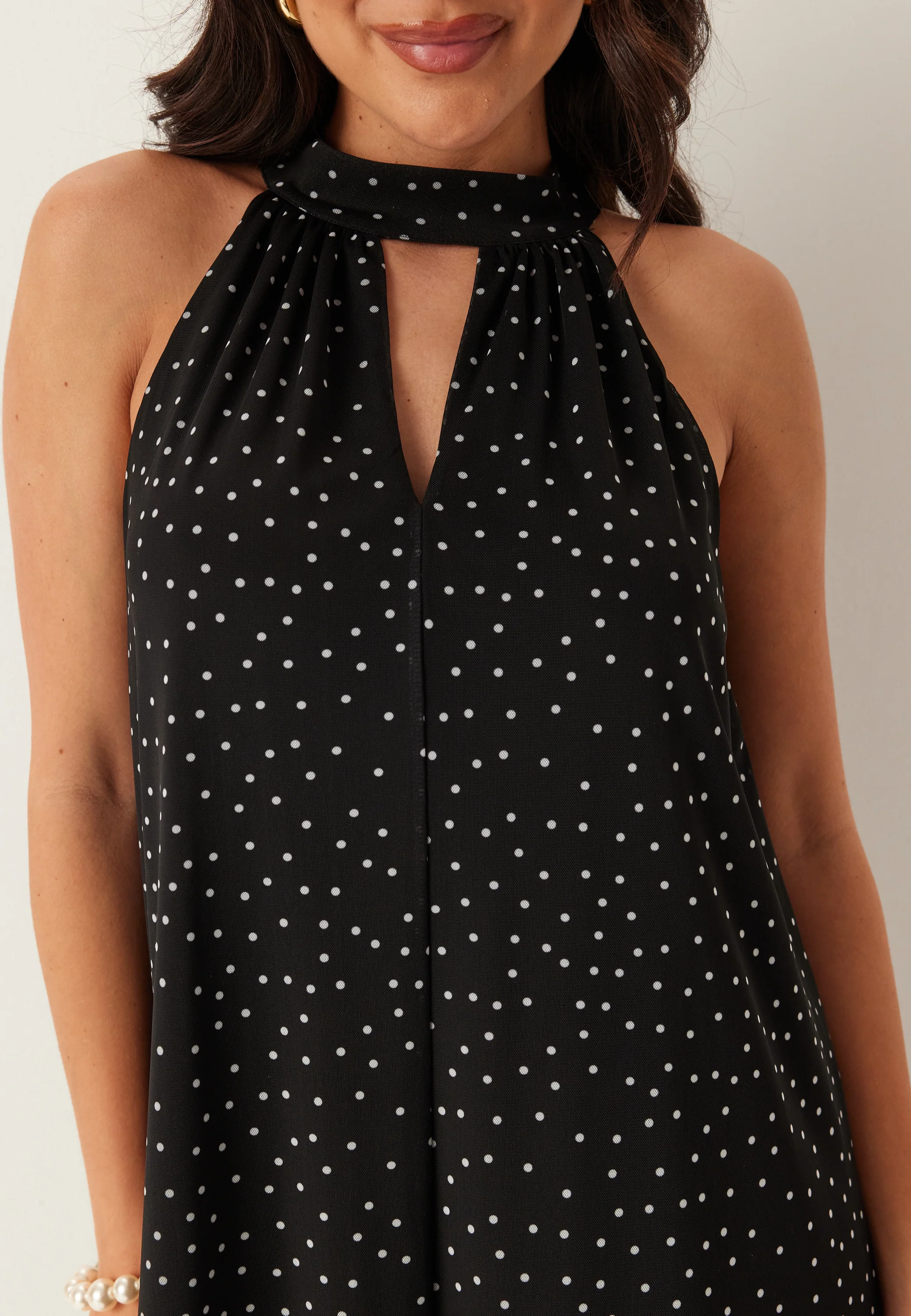 Tie Reversible Short Mesh Dress - Image 5