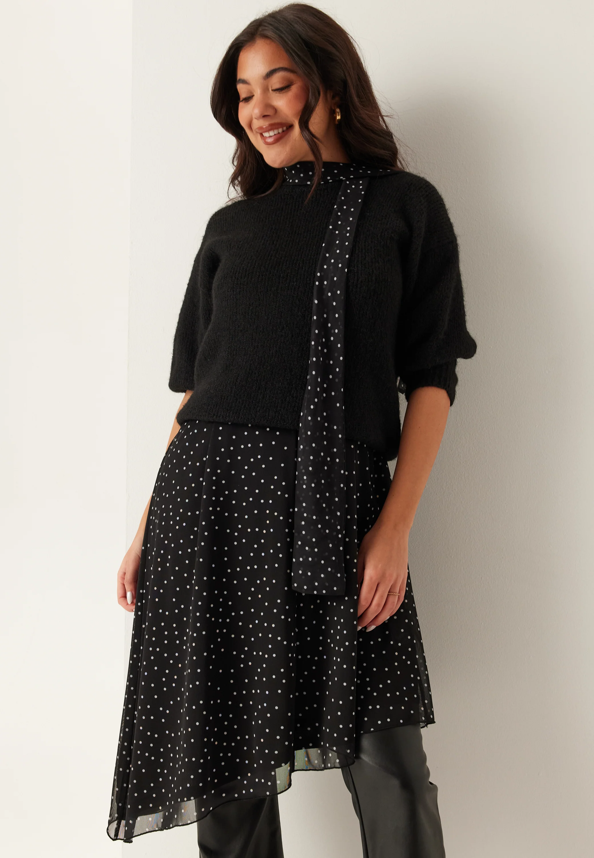 Tie Reversible Short Mesh Dress - Image 7