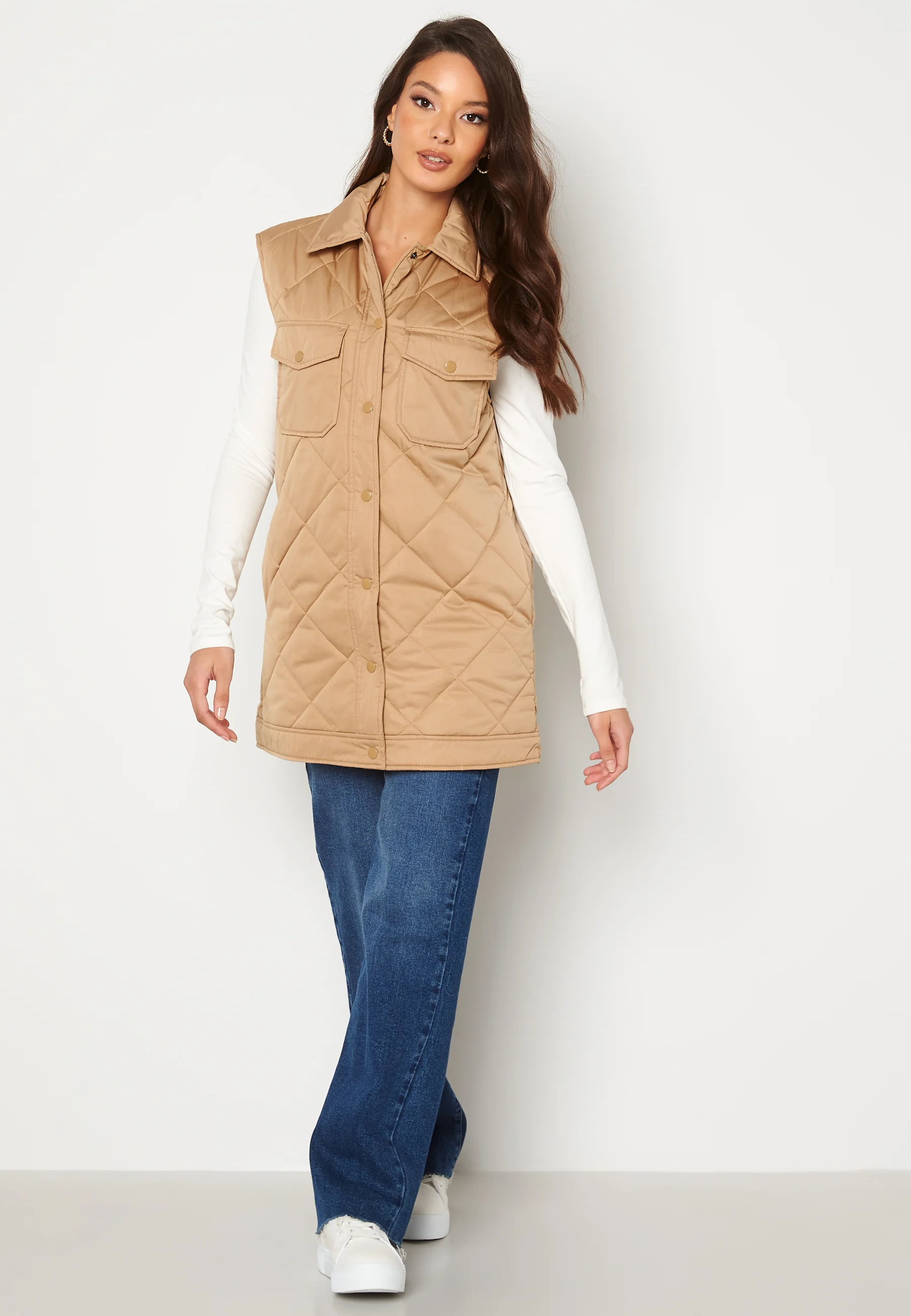 Tinna Long Quilted Vest - Image 2