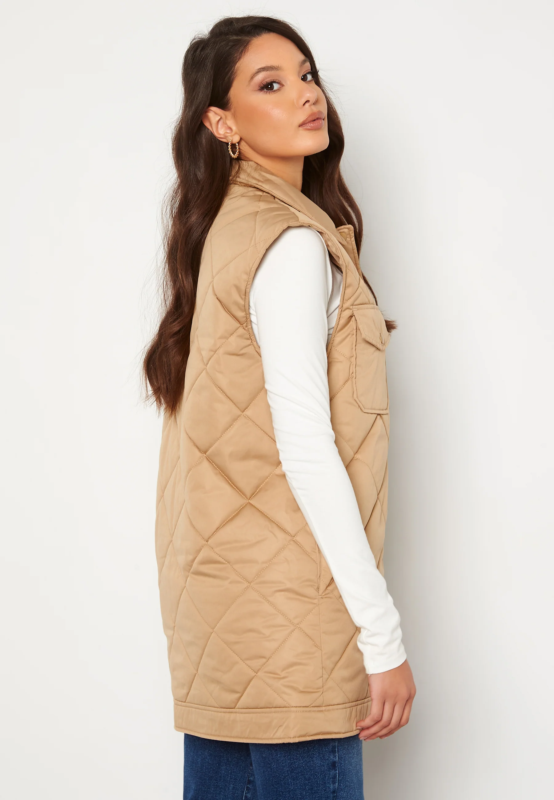 Tinna Long Quilted Vest - Image 3
