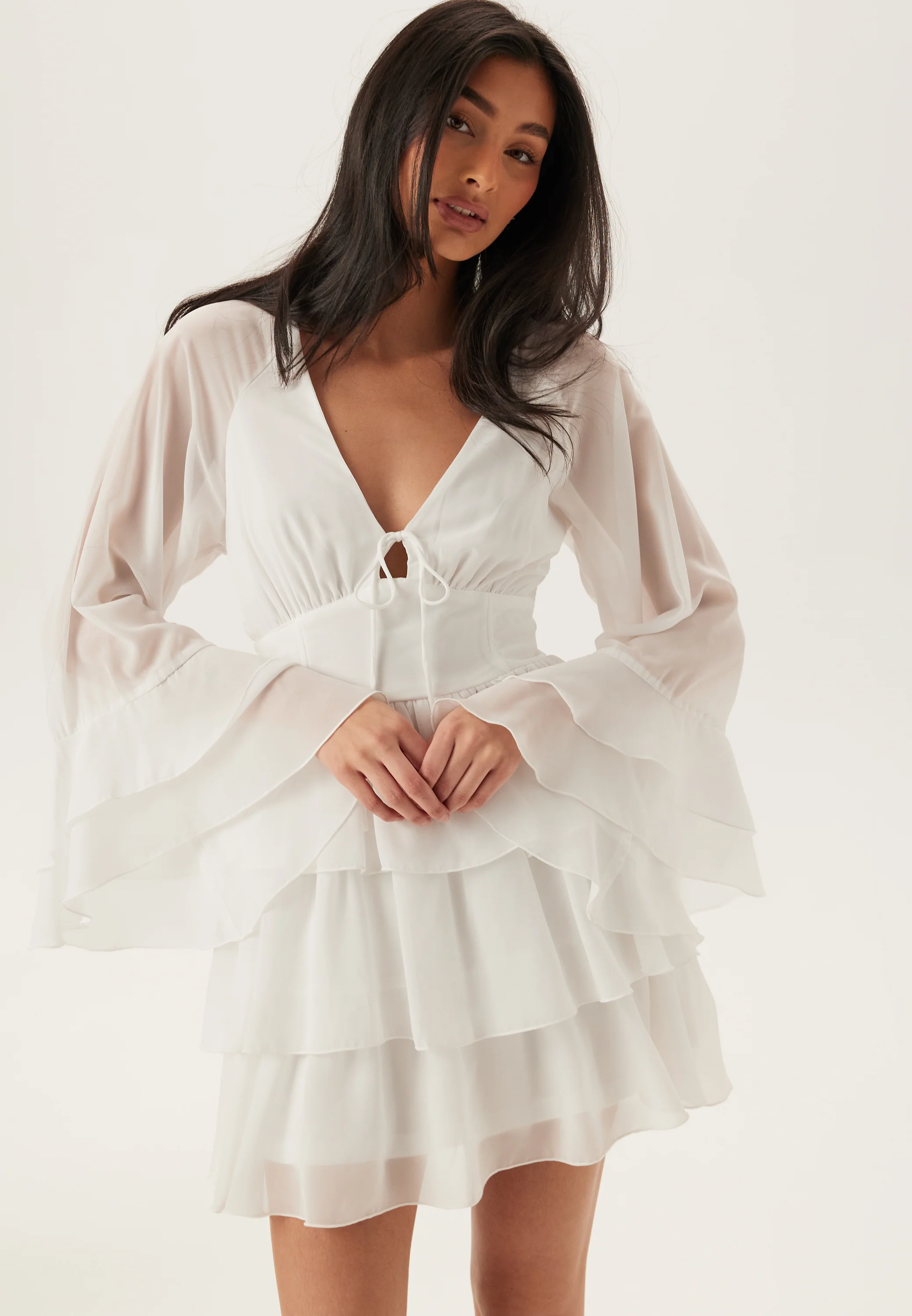 Triple Flounce Short Dress - Image 2