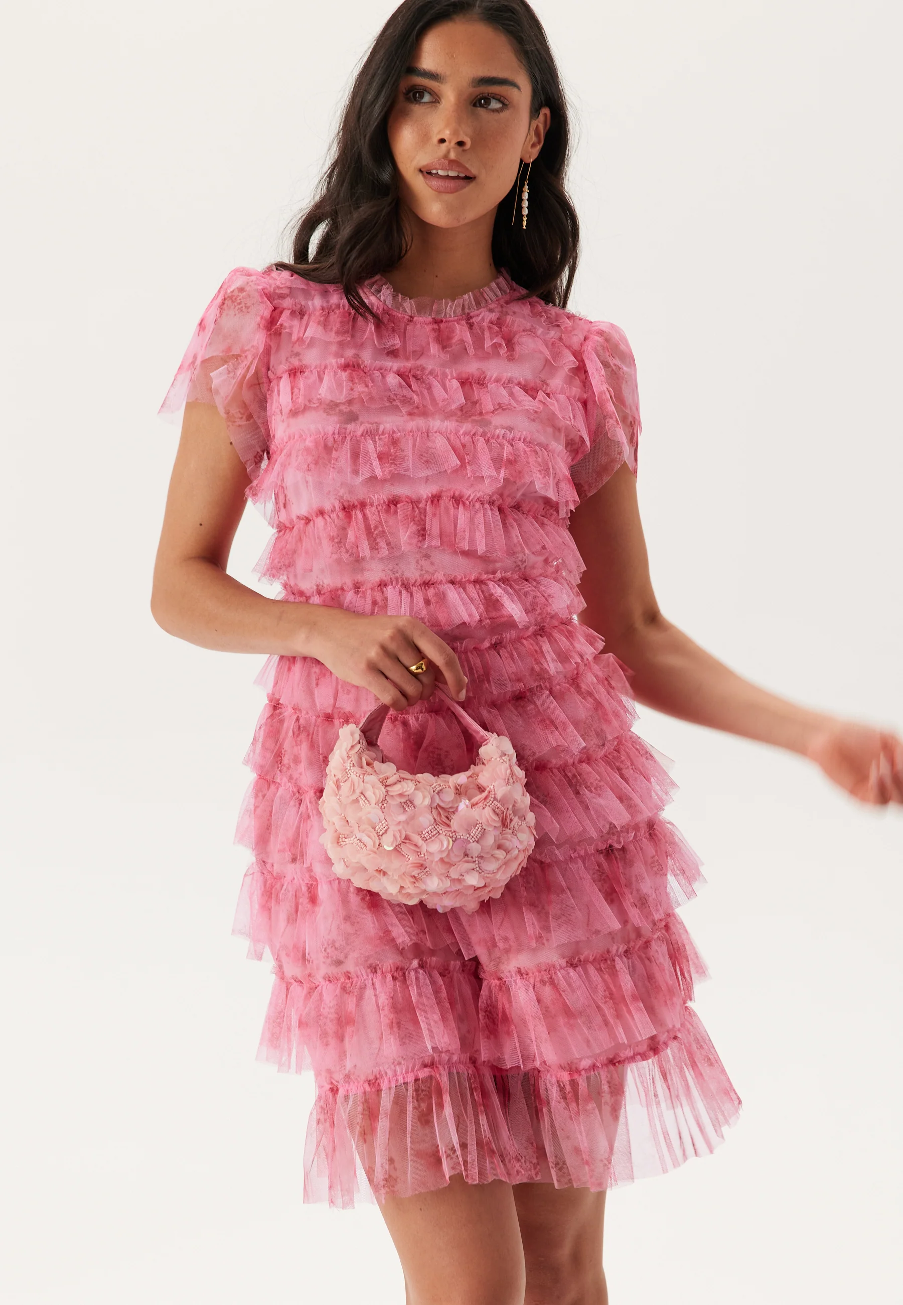 Tulle Frill Short Dress - Image 3