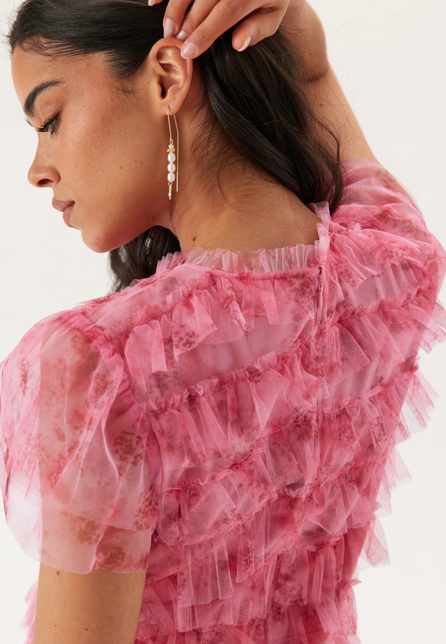 Tulle Frill Short Dress - Image 8