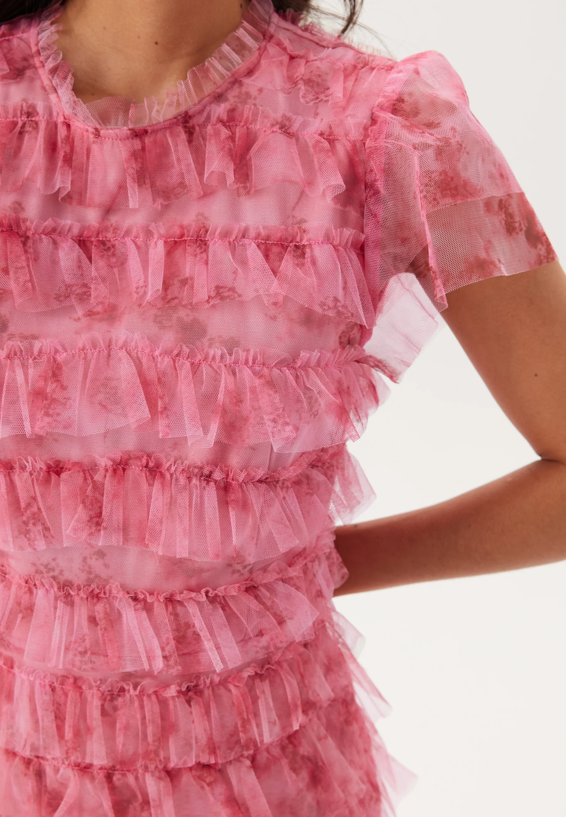 Tulle Frill Short Dress - Image 9