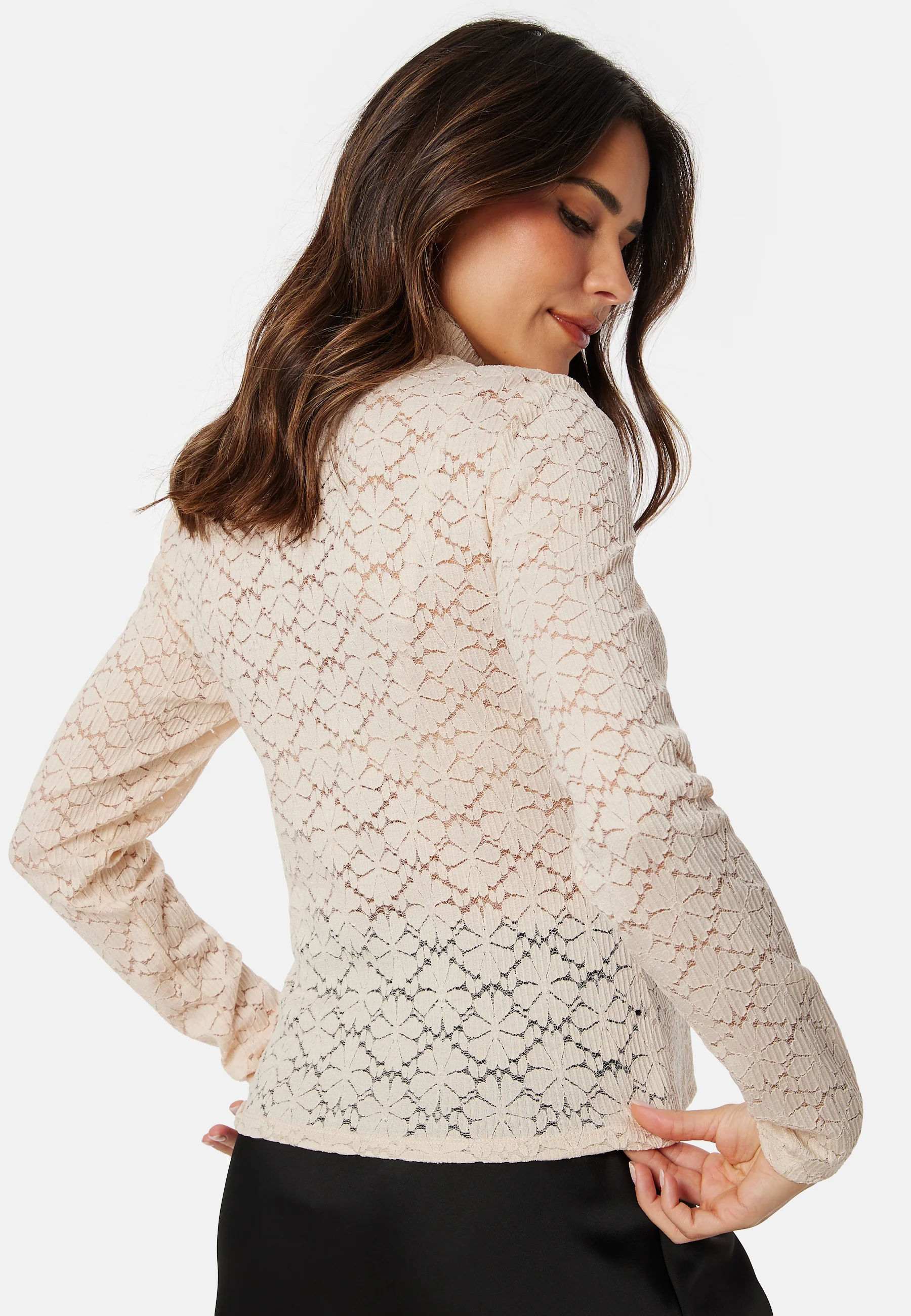 Turtleneck  Lace Top - Image 5