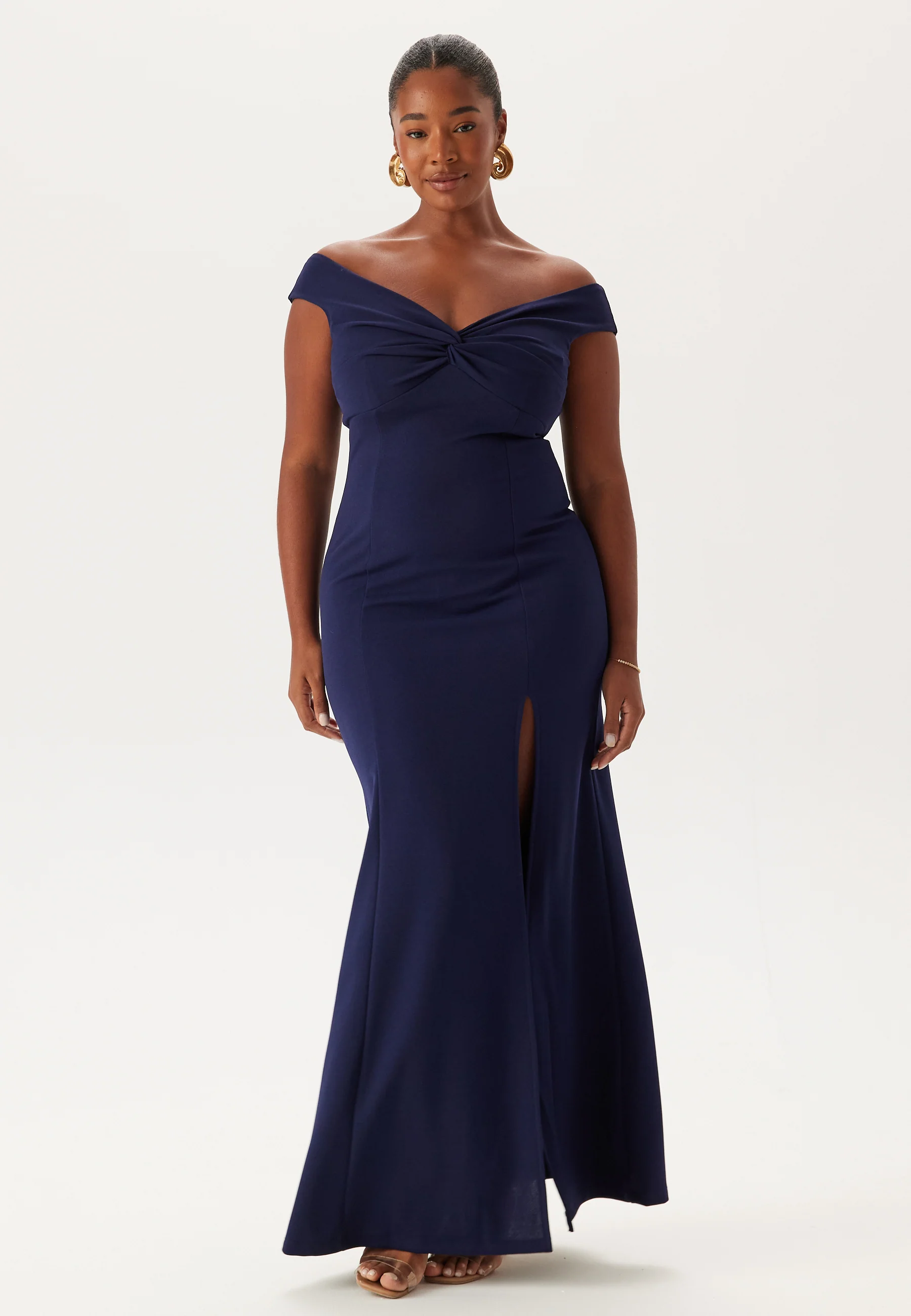 Twist Off Shoulder Gown - Image 7