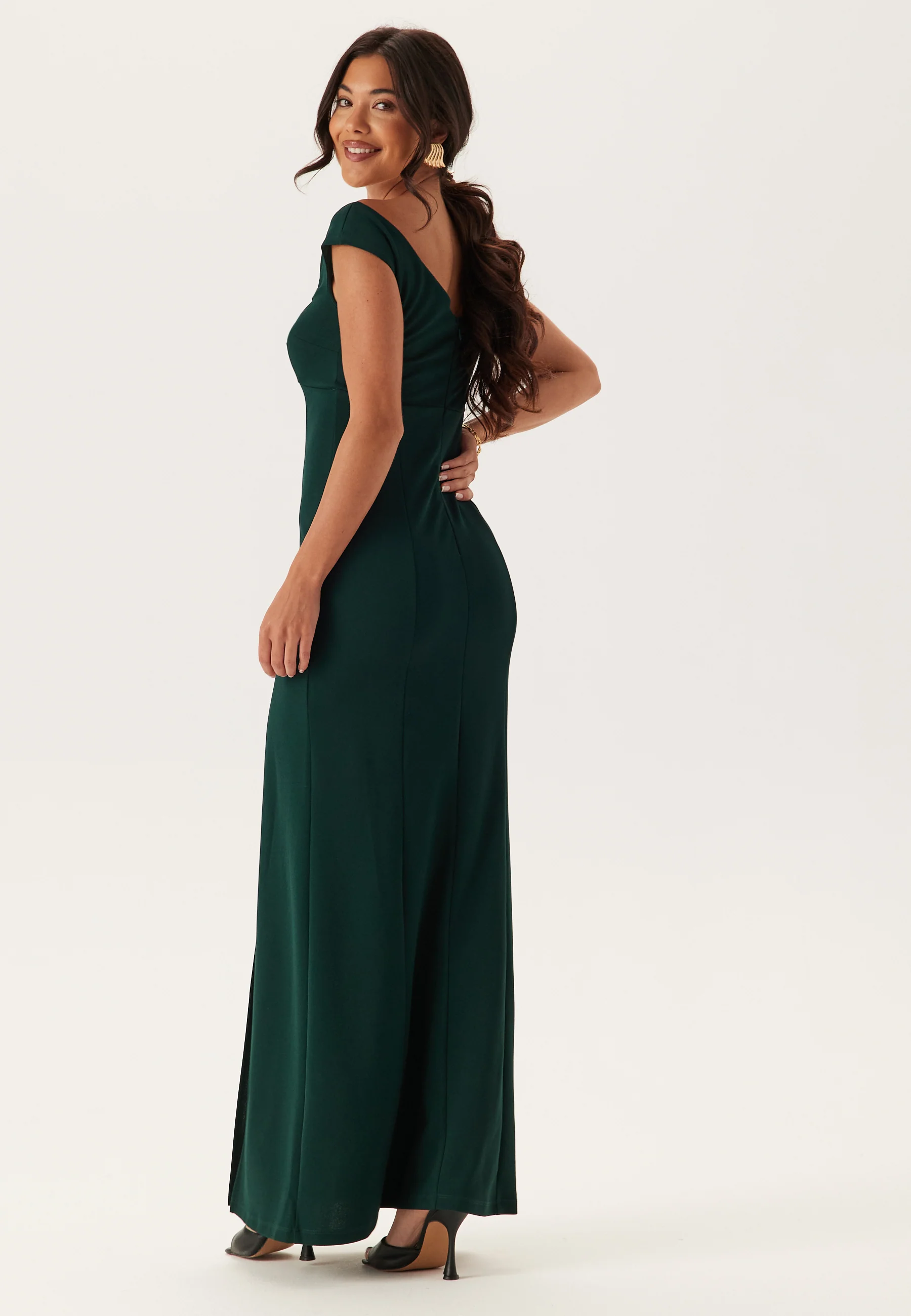 Twist Off Shoulder Gown - Image 3