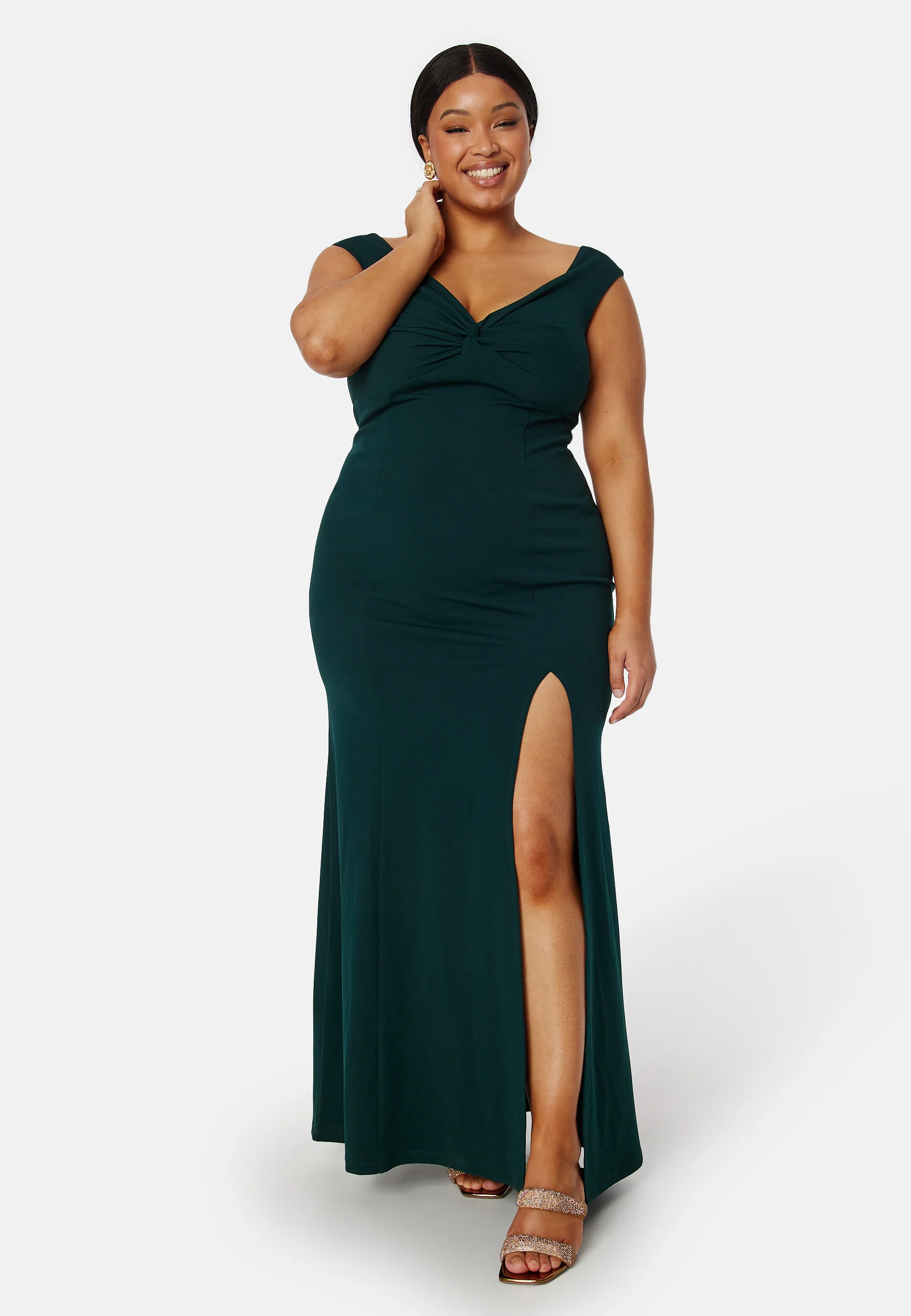 Twist Off Shoulder Gown - Image 5