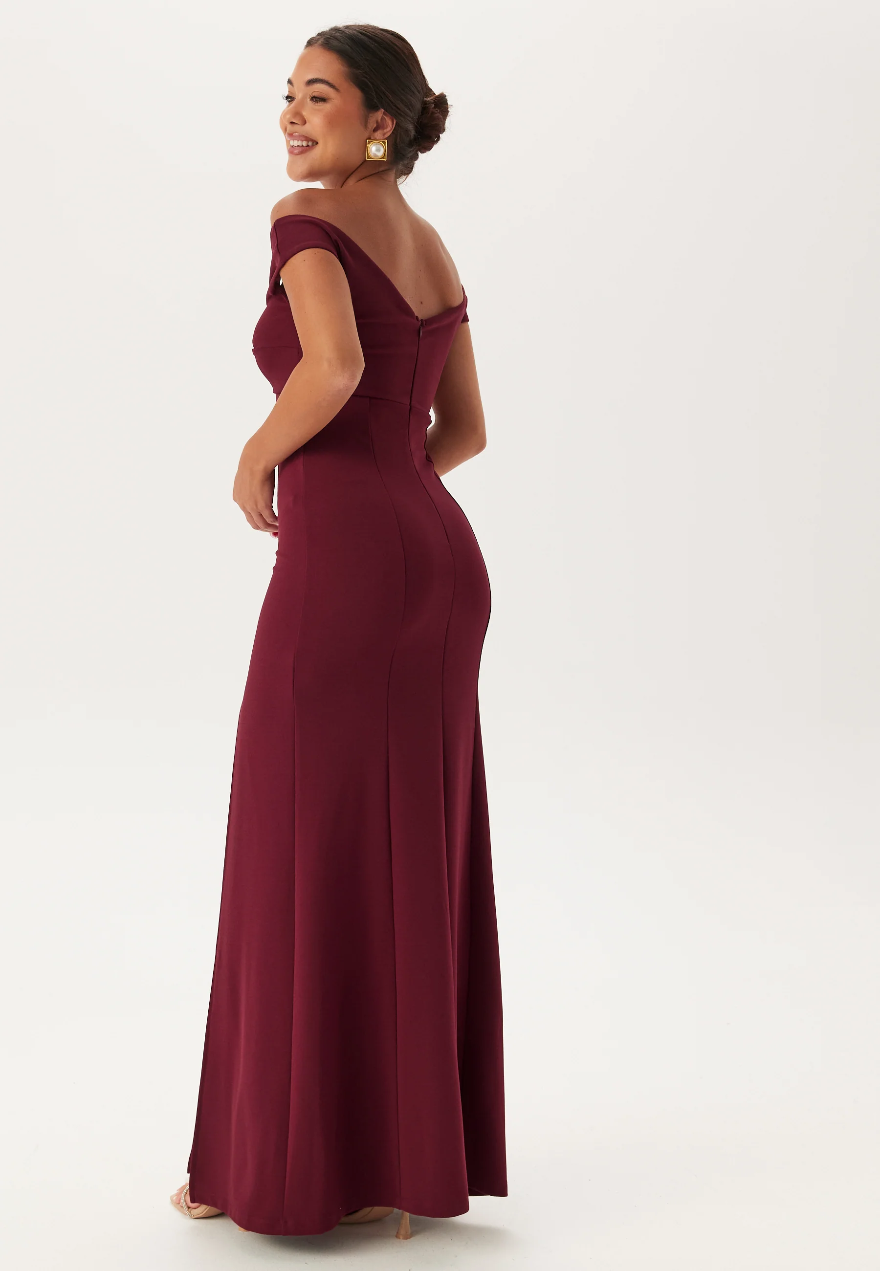 Twist Off Shoulder Gown - Image 2