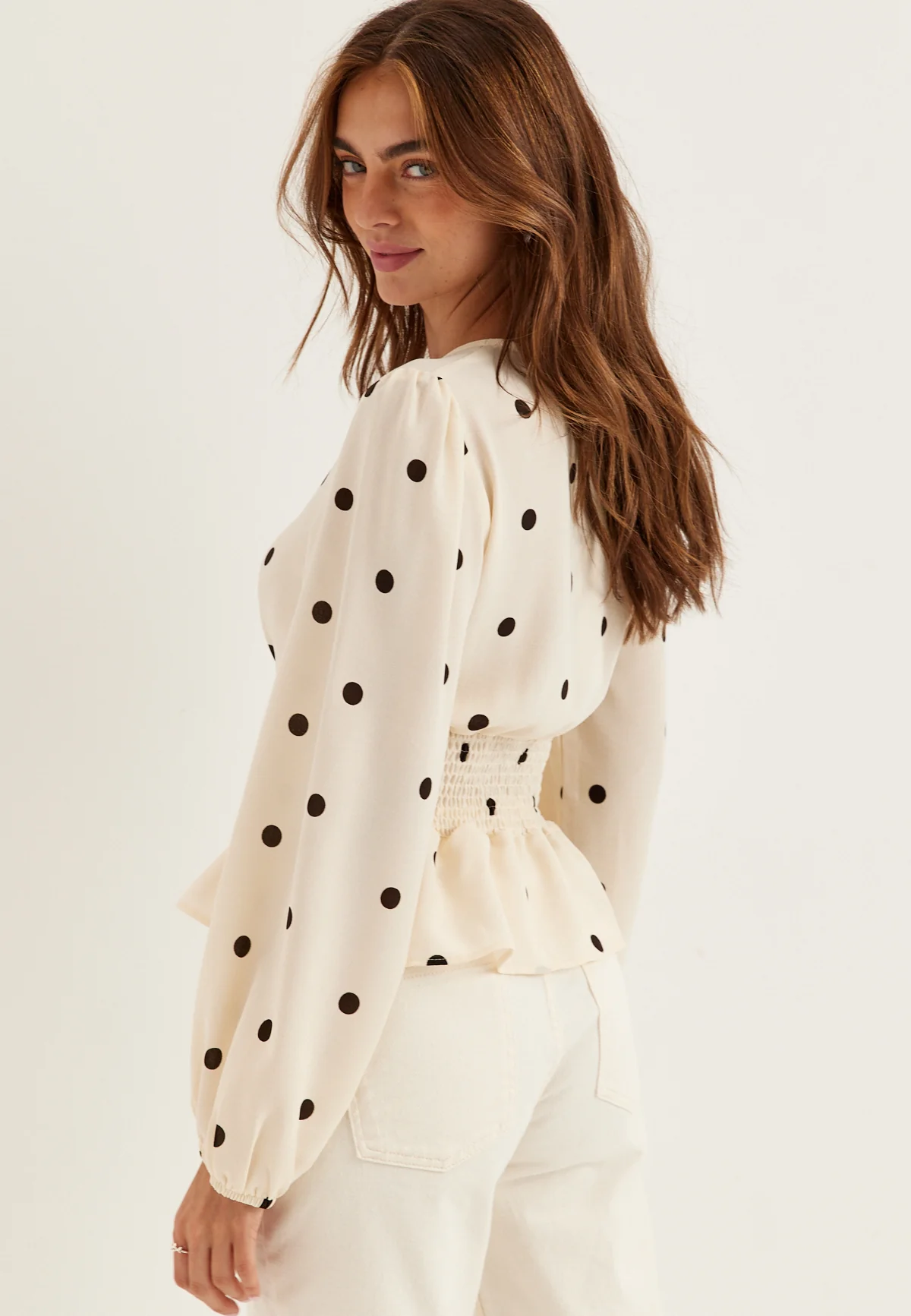 V-neck Button Blouse - Image 3