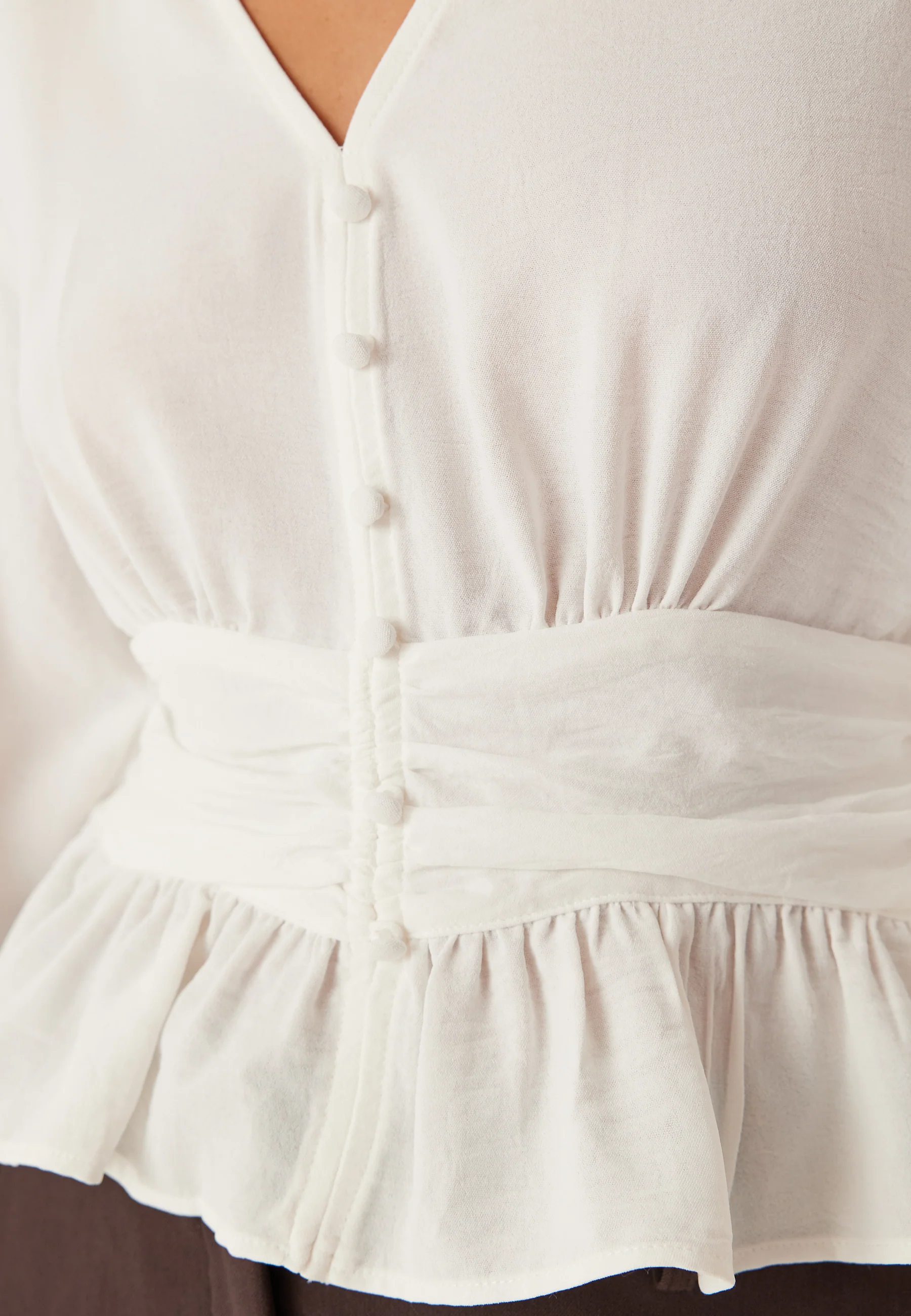 V-neck Button Blouse - Image 5