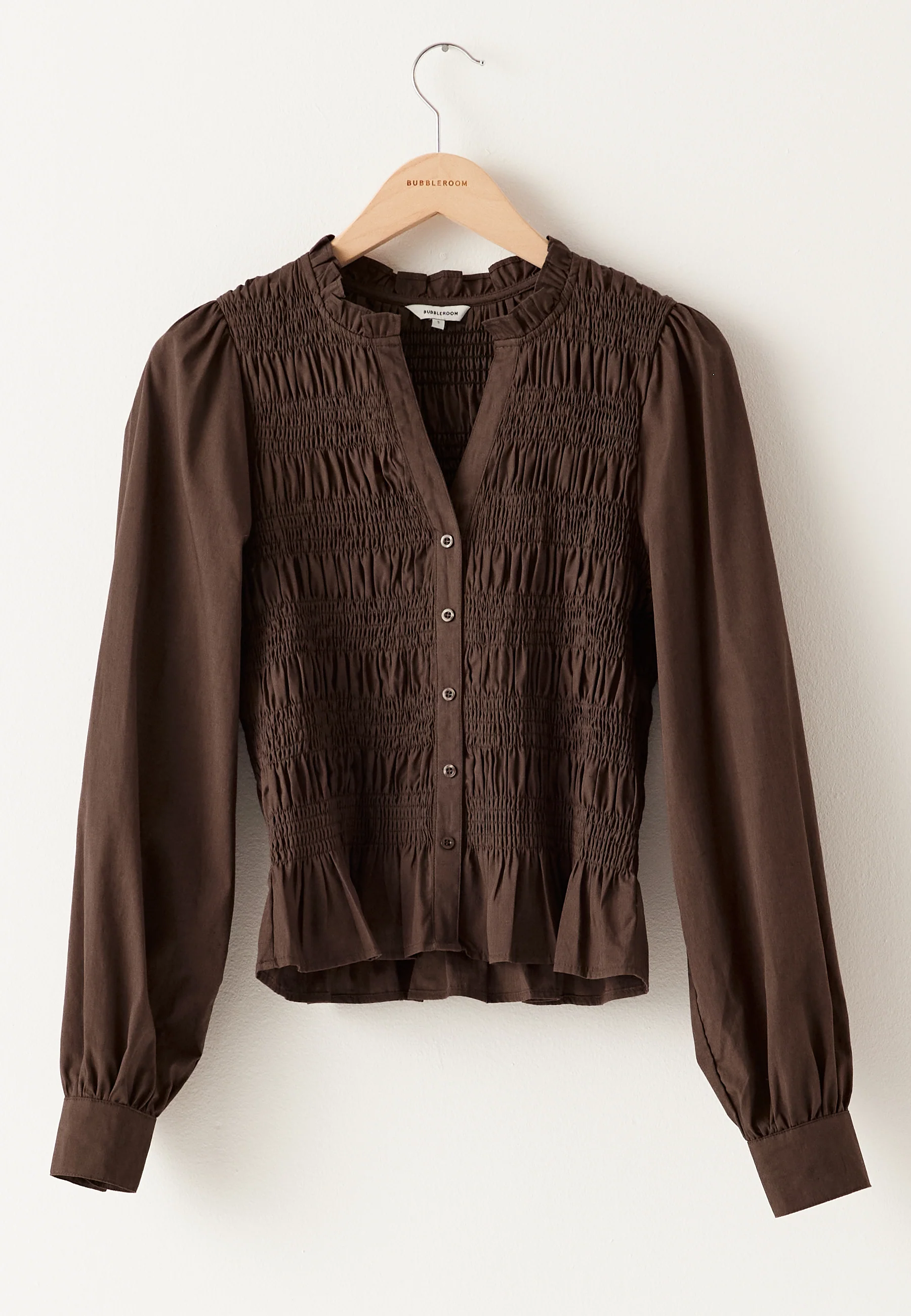 V-neck Cotton Smock Blouse - Image 5