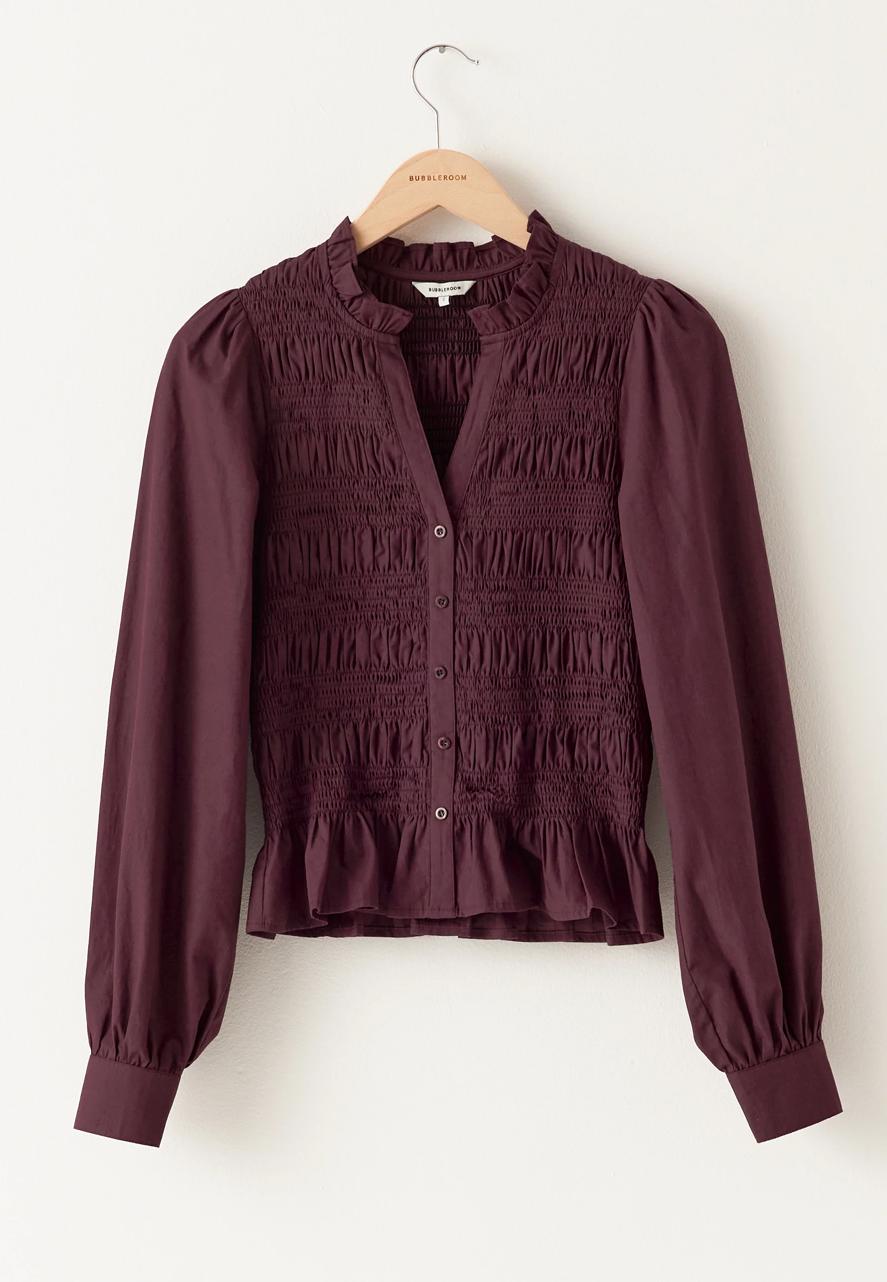 V-neck Cotton Smock Blouse - Image 5