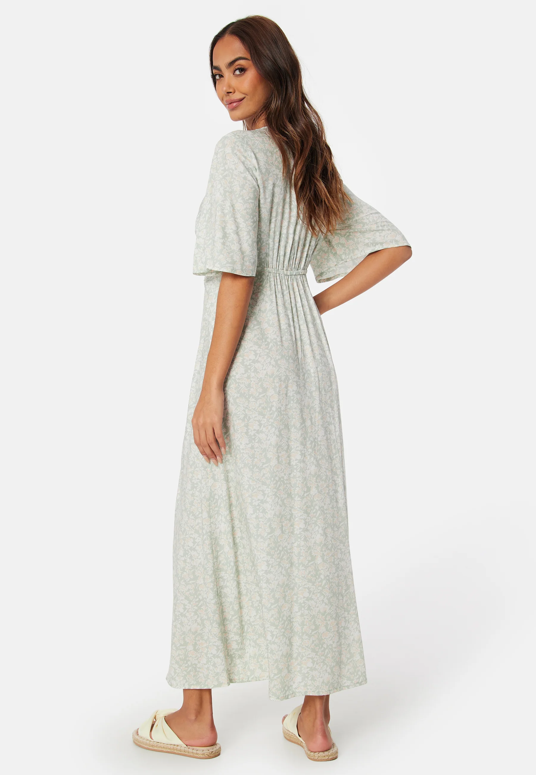 V-neck Slit Viscose Dress - Image 3