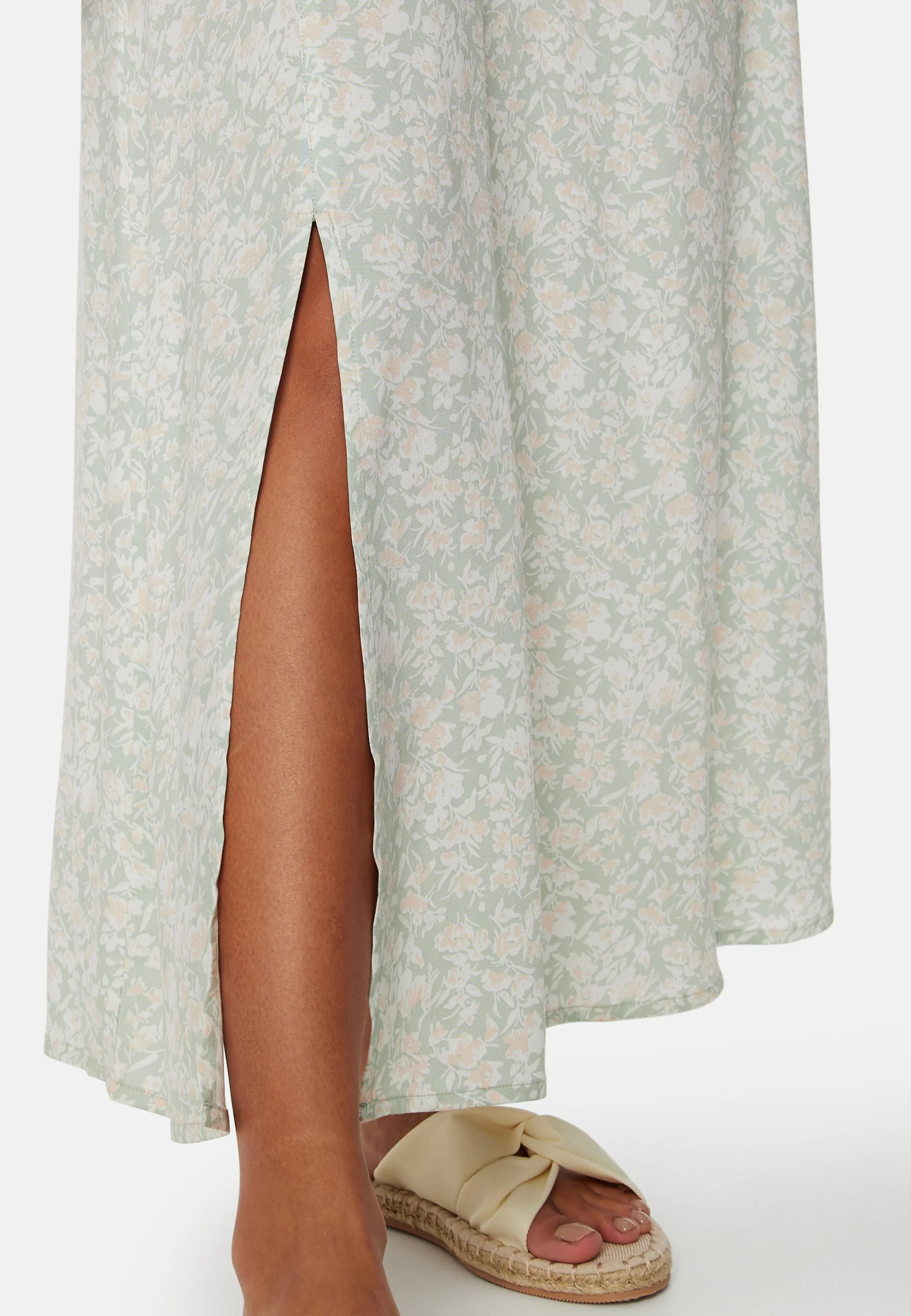 V-neck Slit Viscose Dress - Image 4
