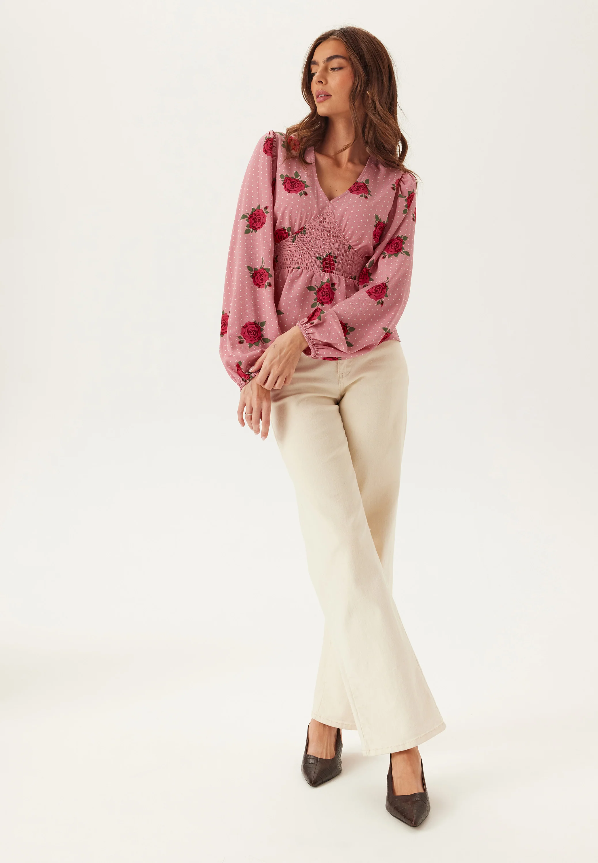 V-neck Smock Blouse - Image 2
