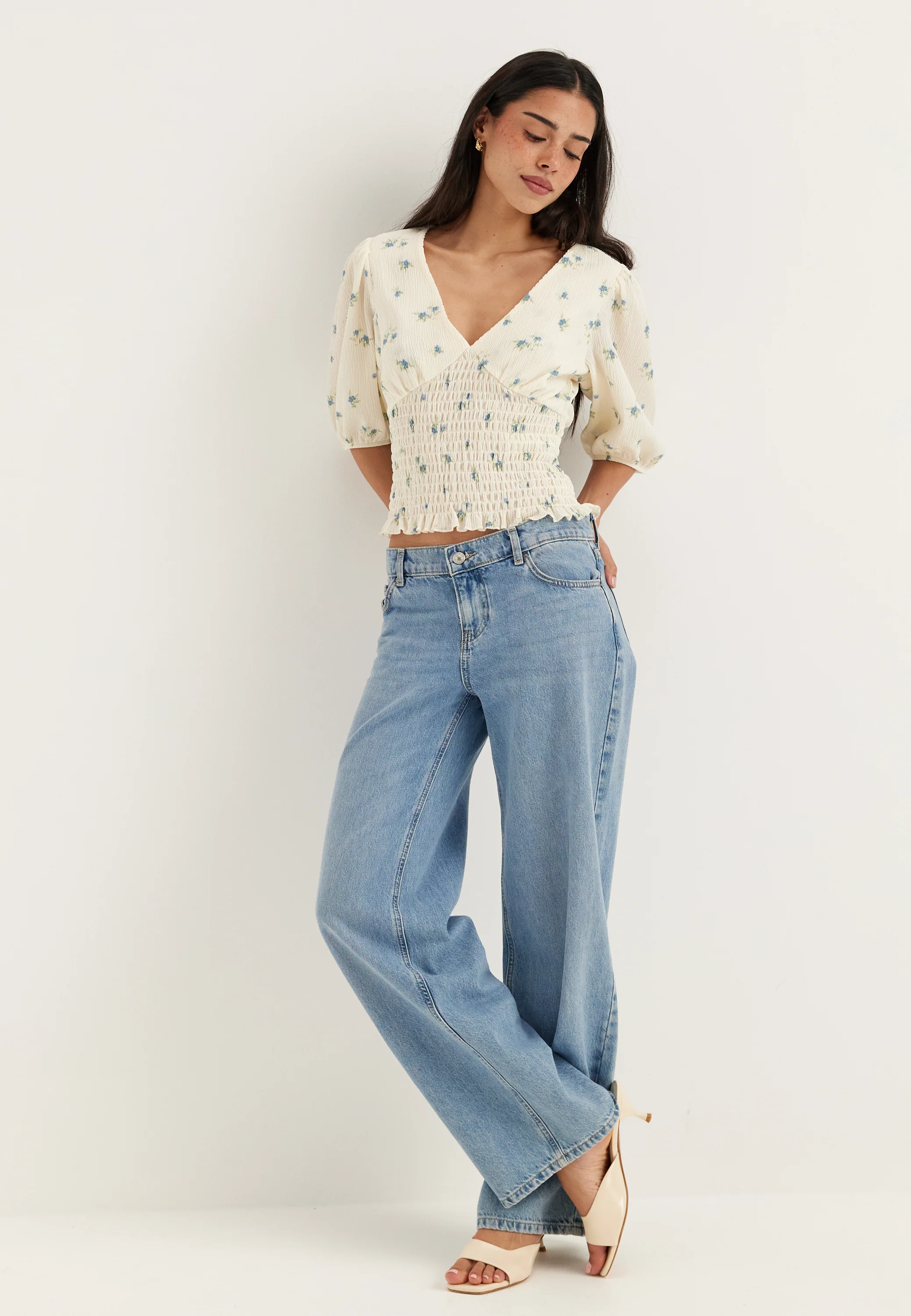 V-neck Smock Top - Image 3