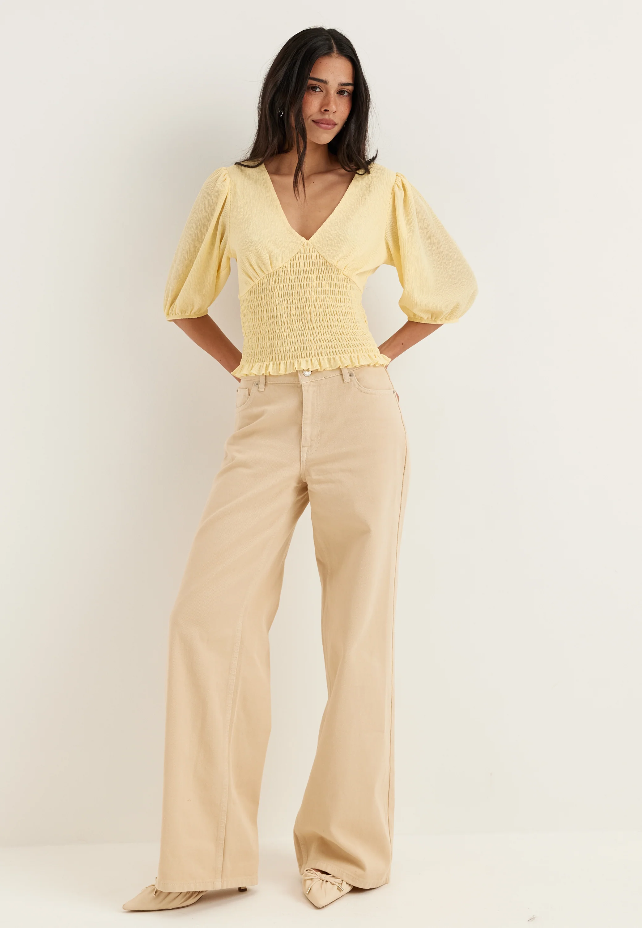 V-neck Smock Top - Image 3