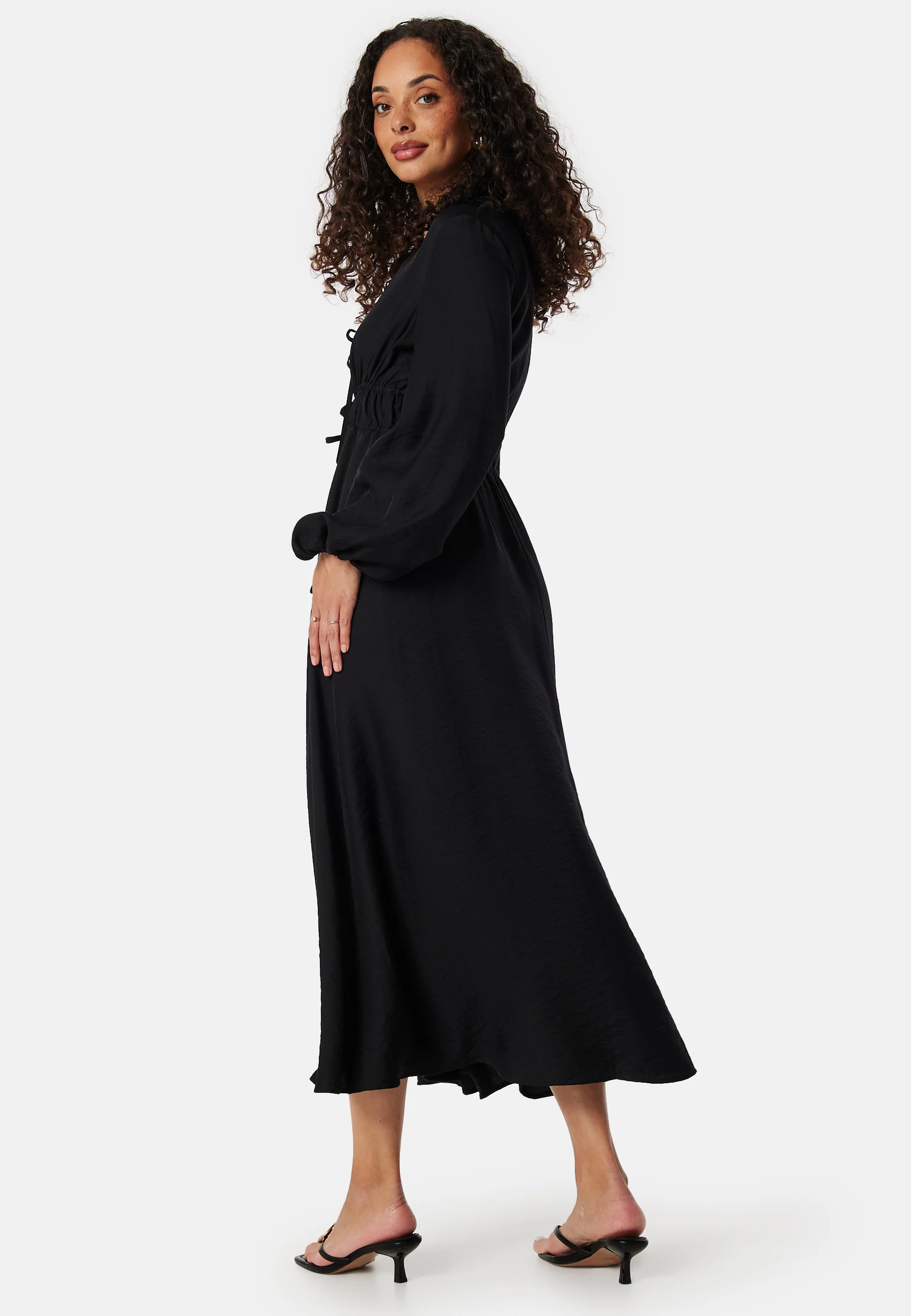 V-neck Strap L/S Dress - Image 3