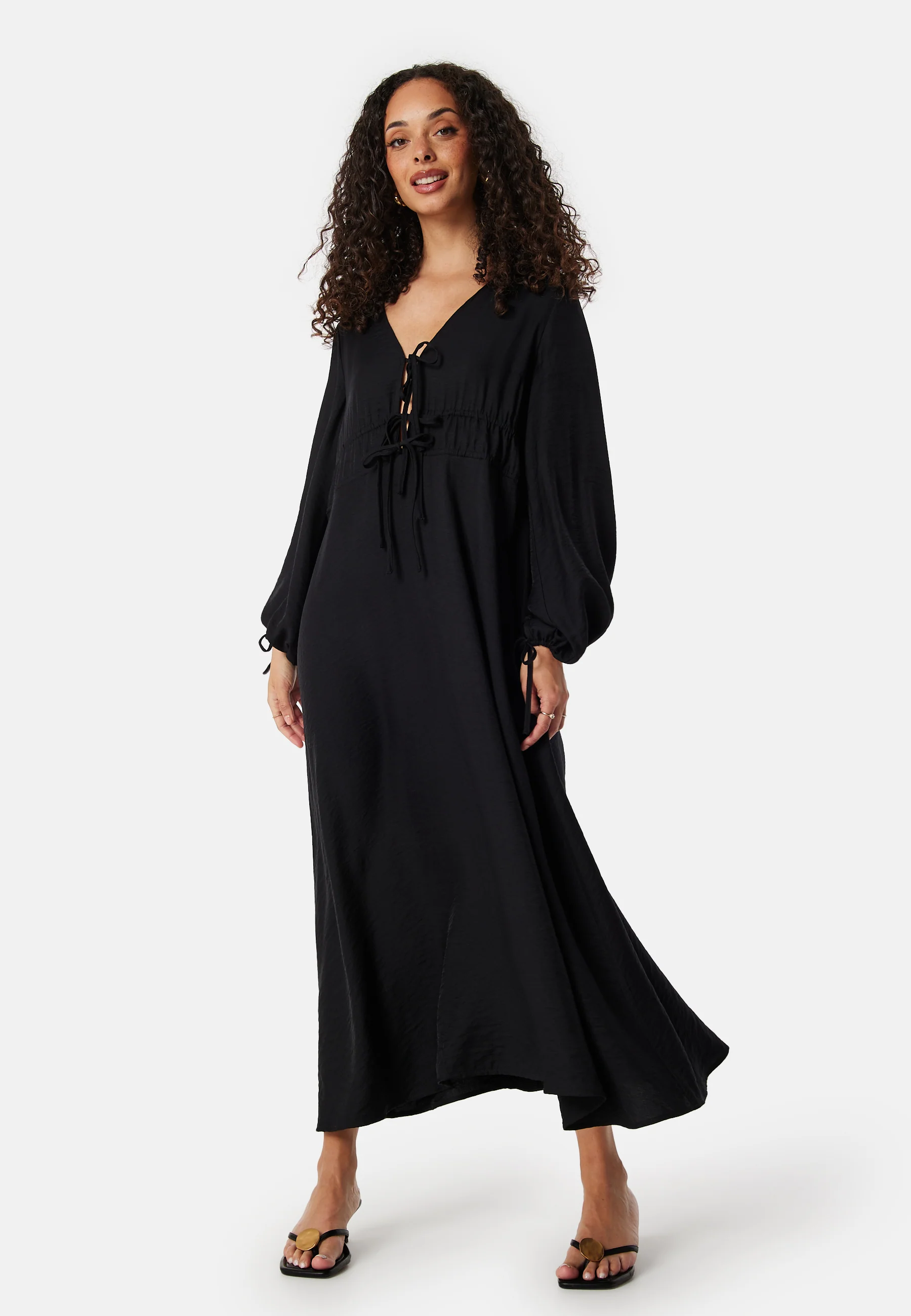 V-neck Strap L/S Dress - Image 4