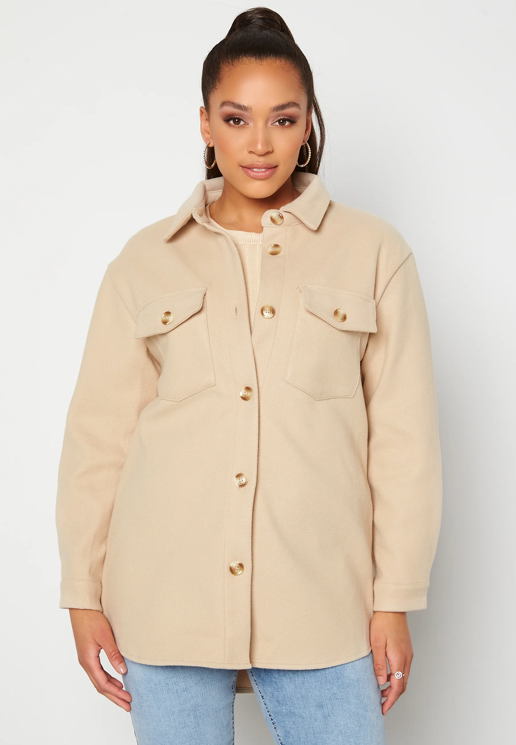 Valentina L/S Check Shacket - Image 2