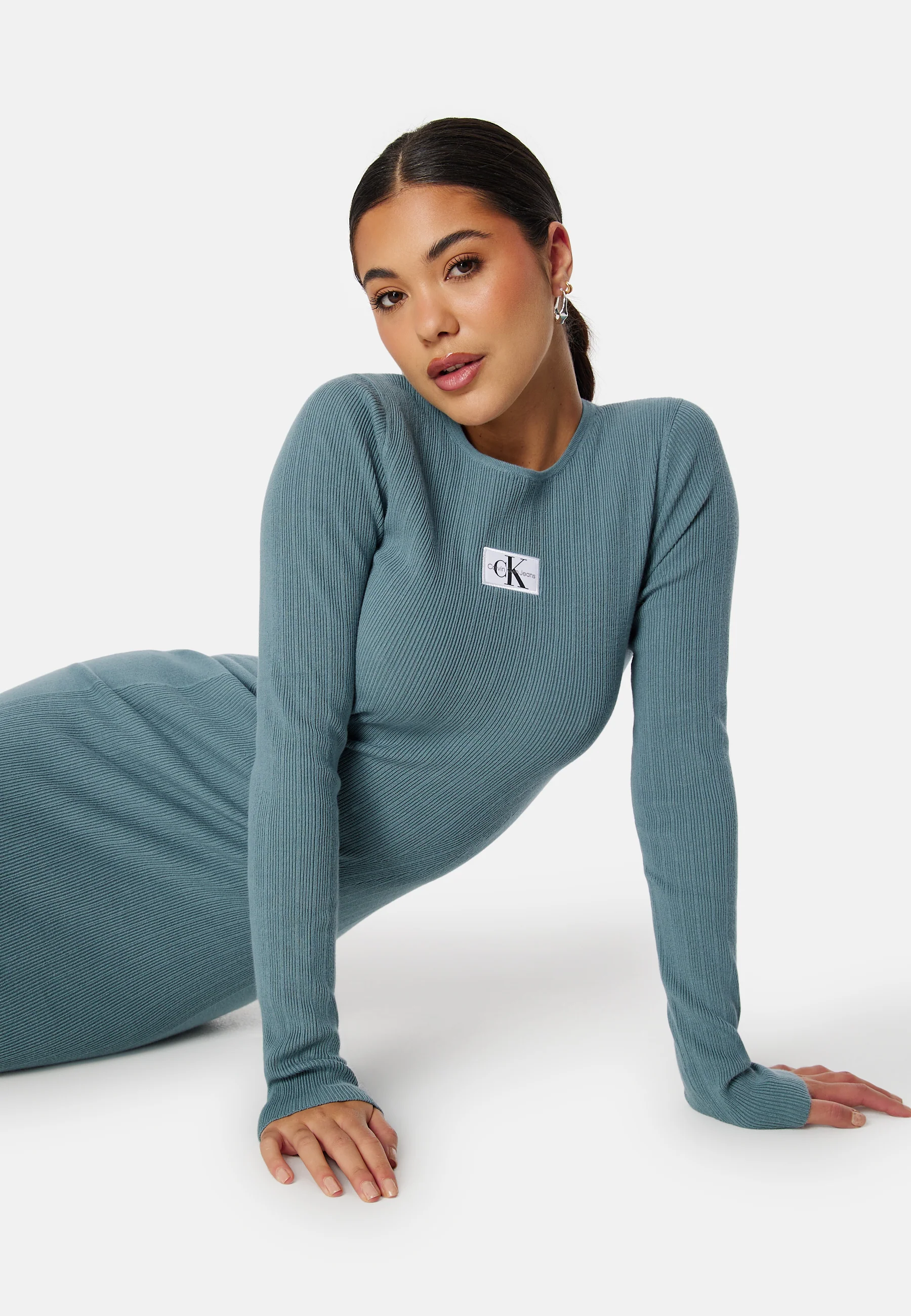 Variegated Rib Sweater Dress - Image 3