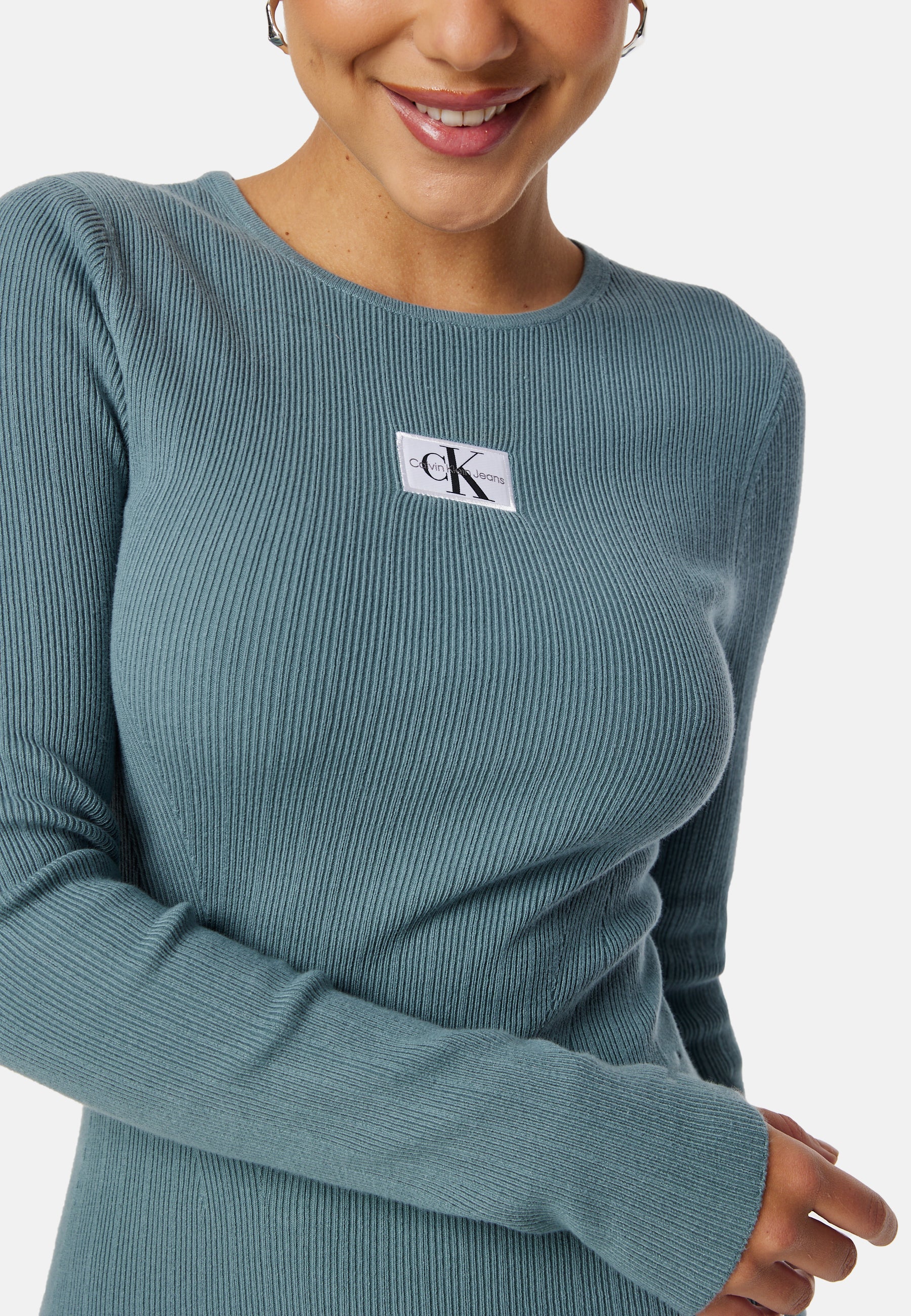 Variegated Rib Sweater Dress - Image 4