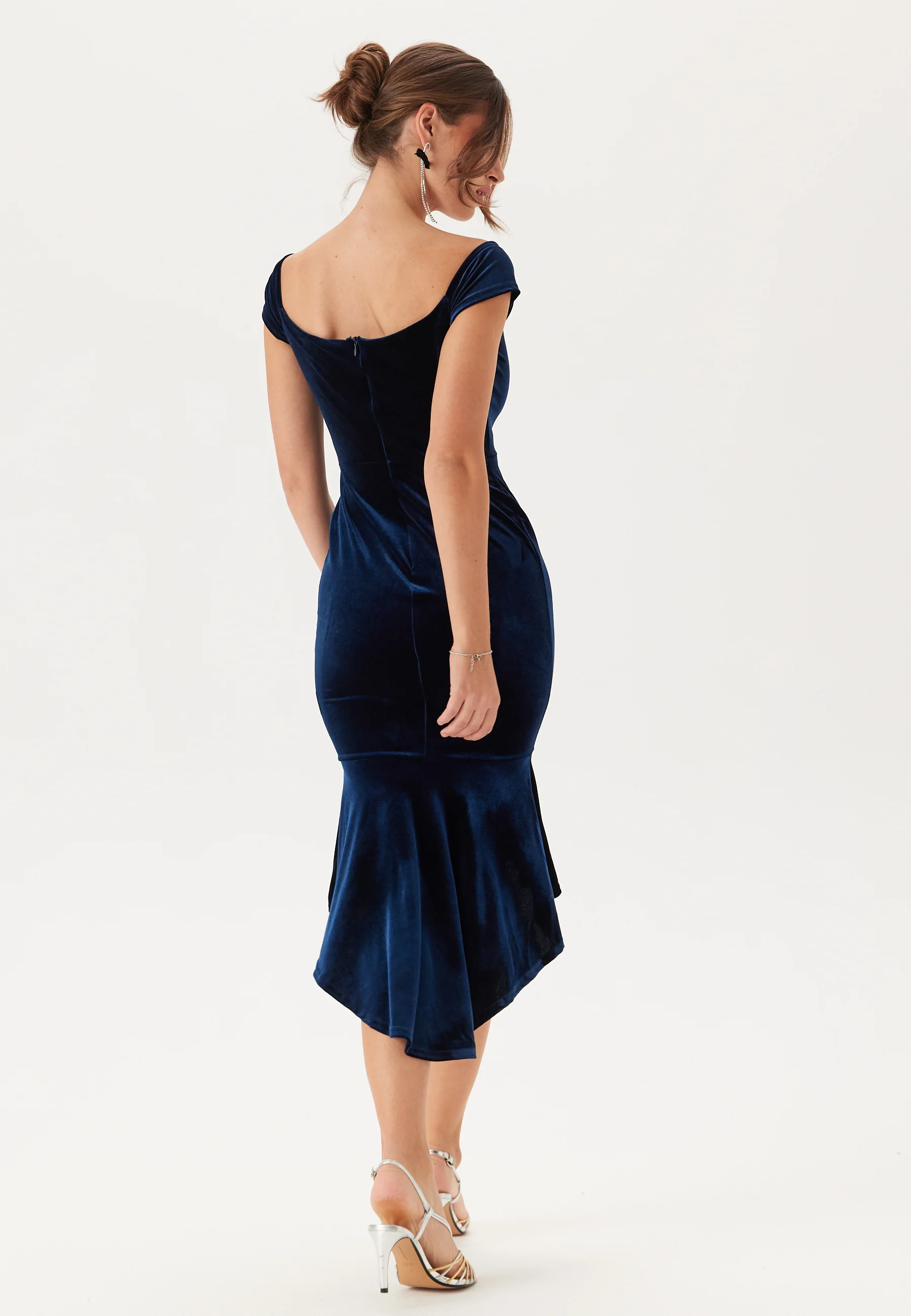 Velvet Off Shoulder Frill High - Image 2