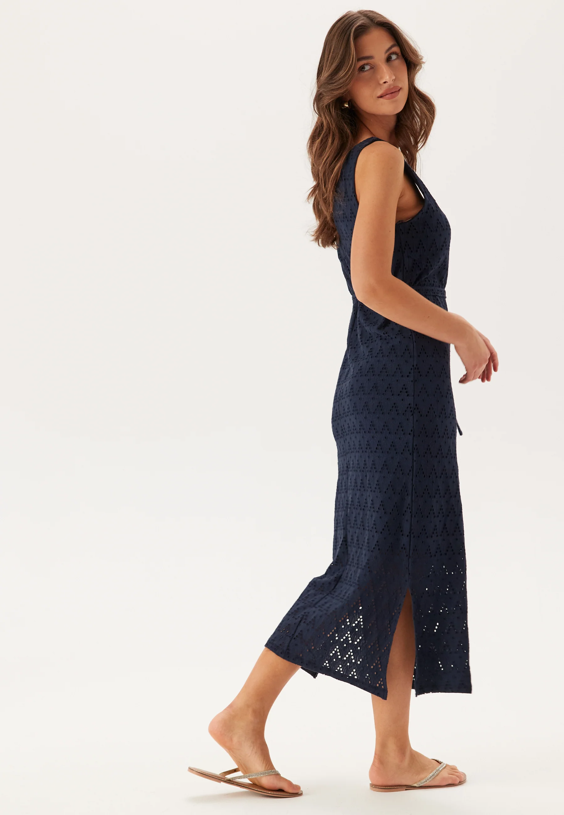 Viamalina V-neck S/L MIDI DRES - Image 2