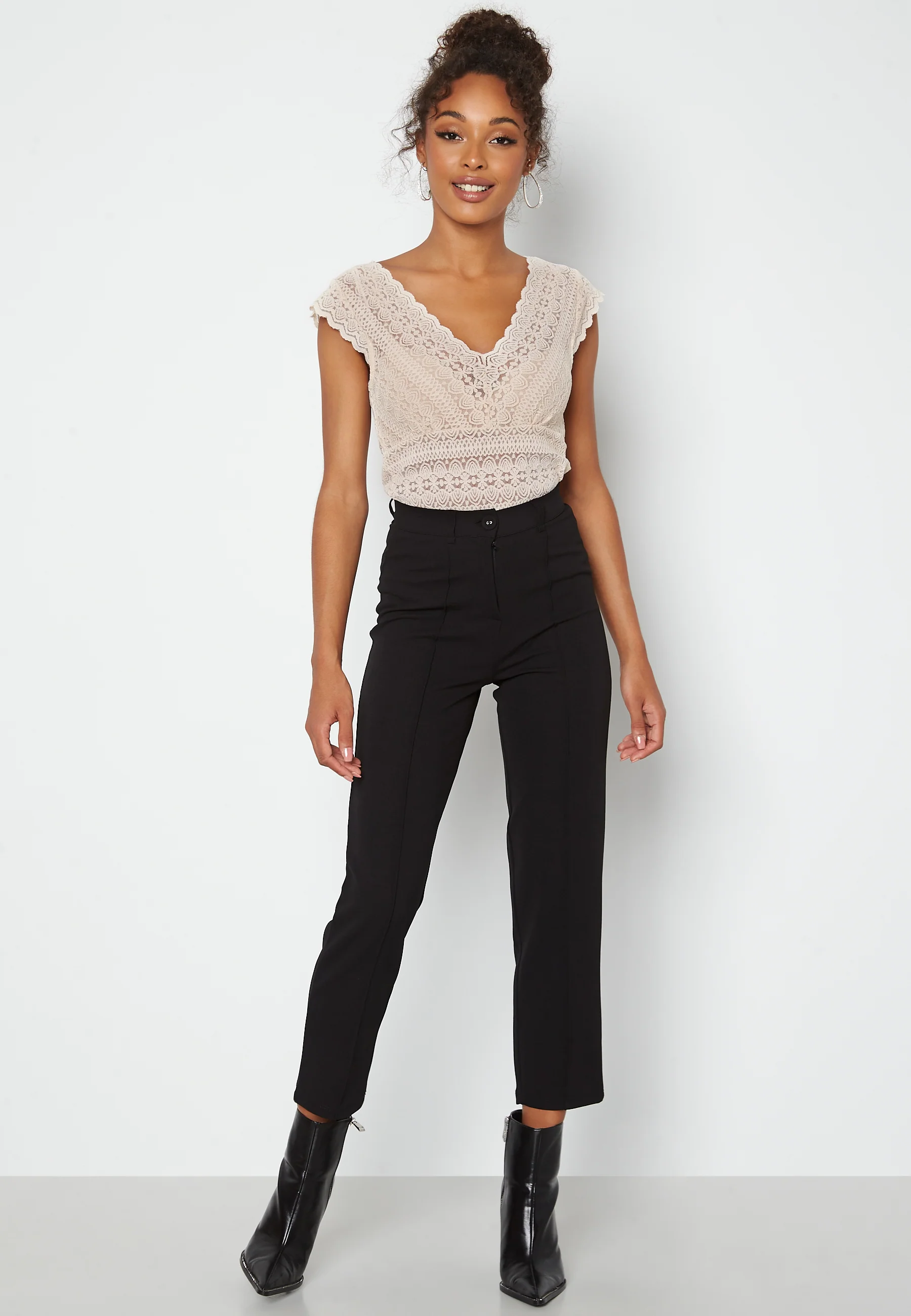 Vichikka V-Neck Cap Sleeve Top - Image 2