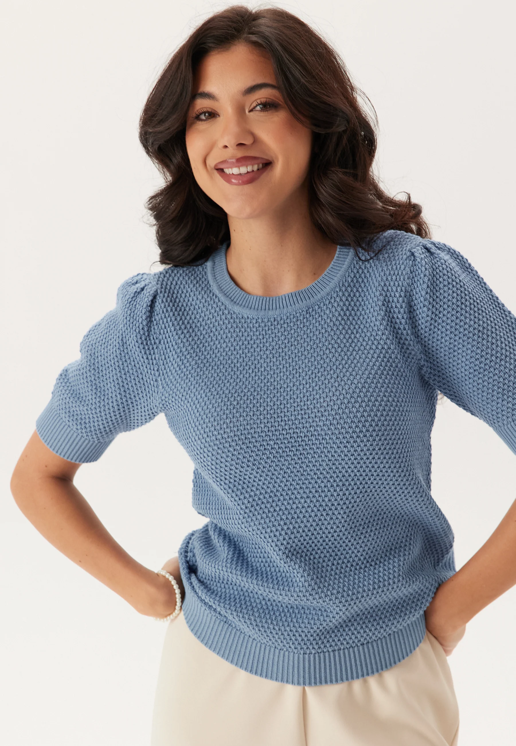 Vidalo O-Neck S/S knit top