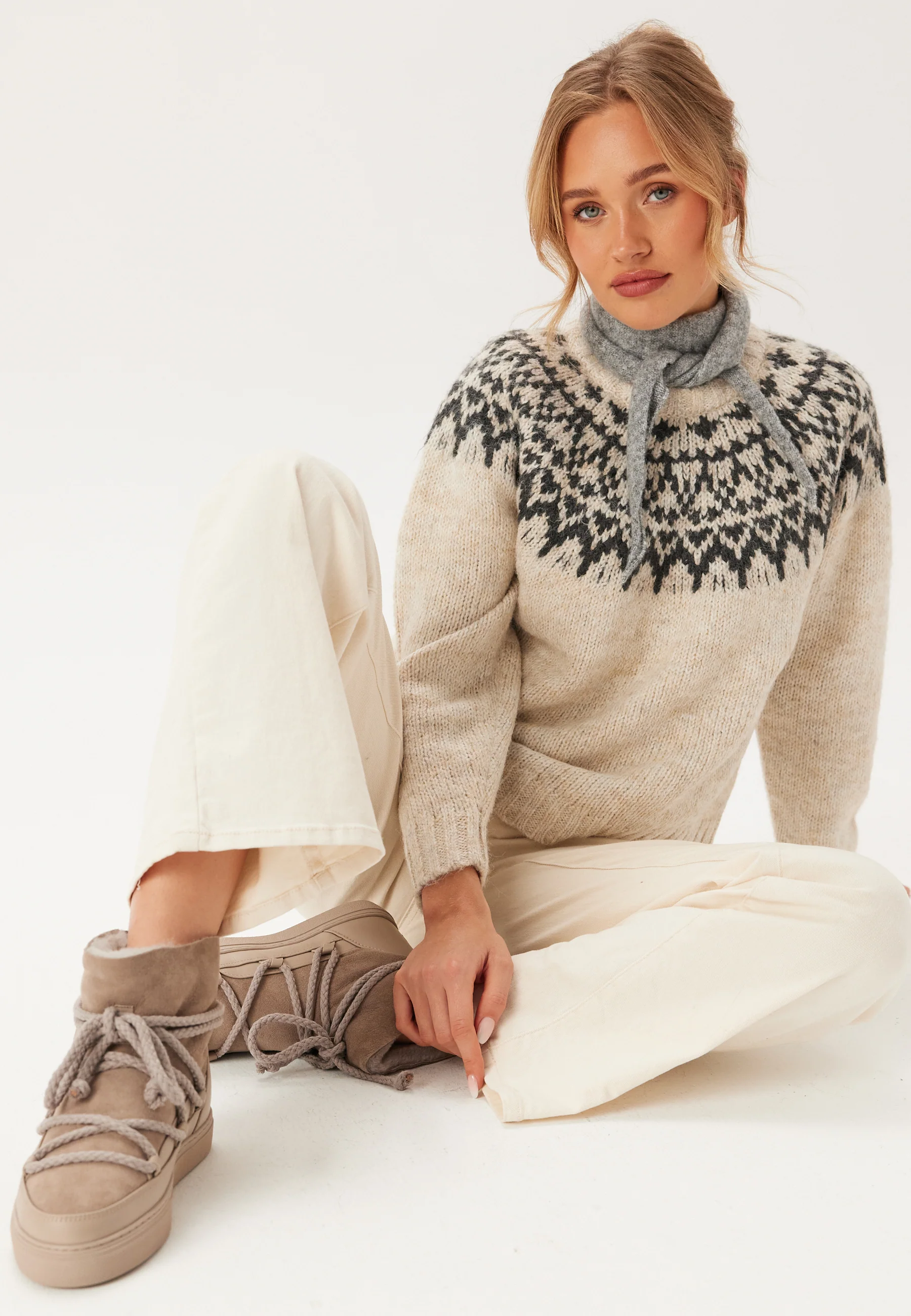 Viejla O-neck L/S JACQUARD KNI - Image 2