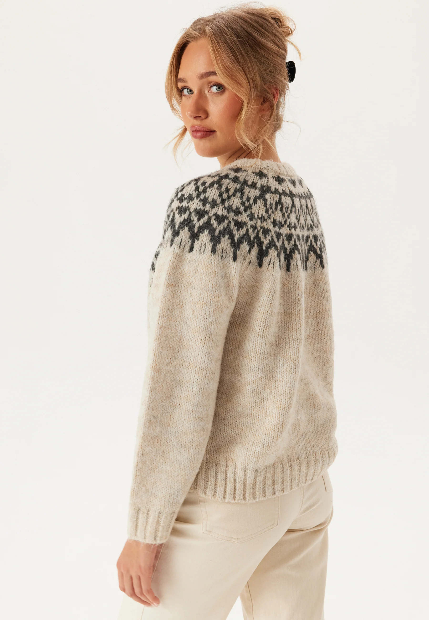 Viejla O-neck L/S JACQUARD KNI - Image 3