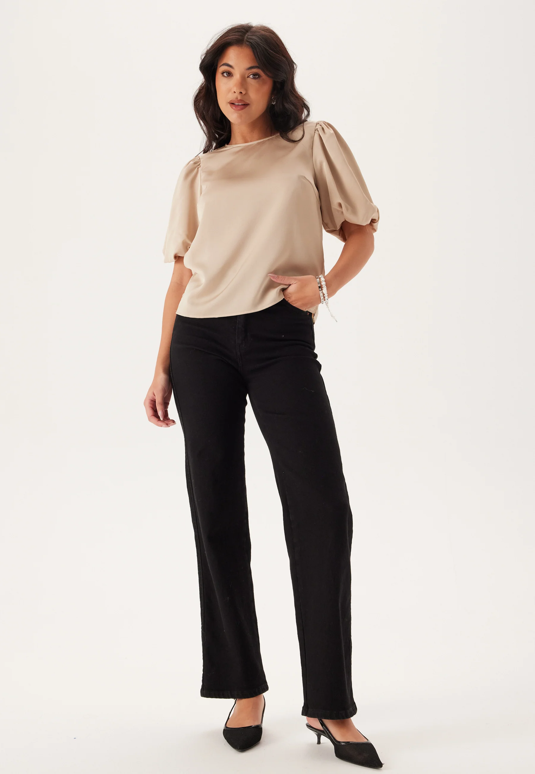 Viellette 2/4 SATIN PUFF TOP S - Image 3