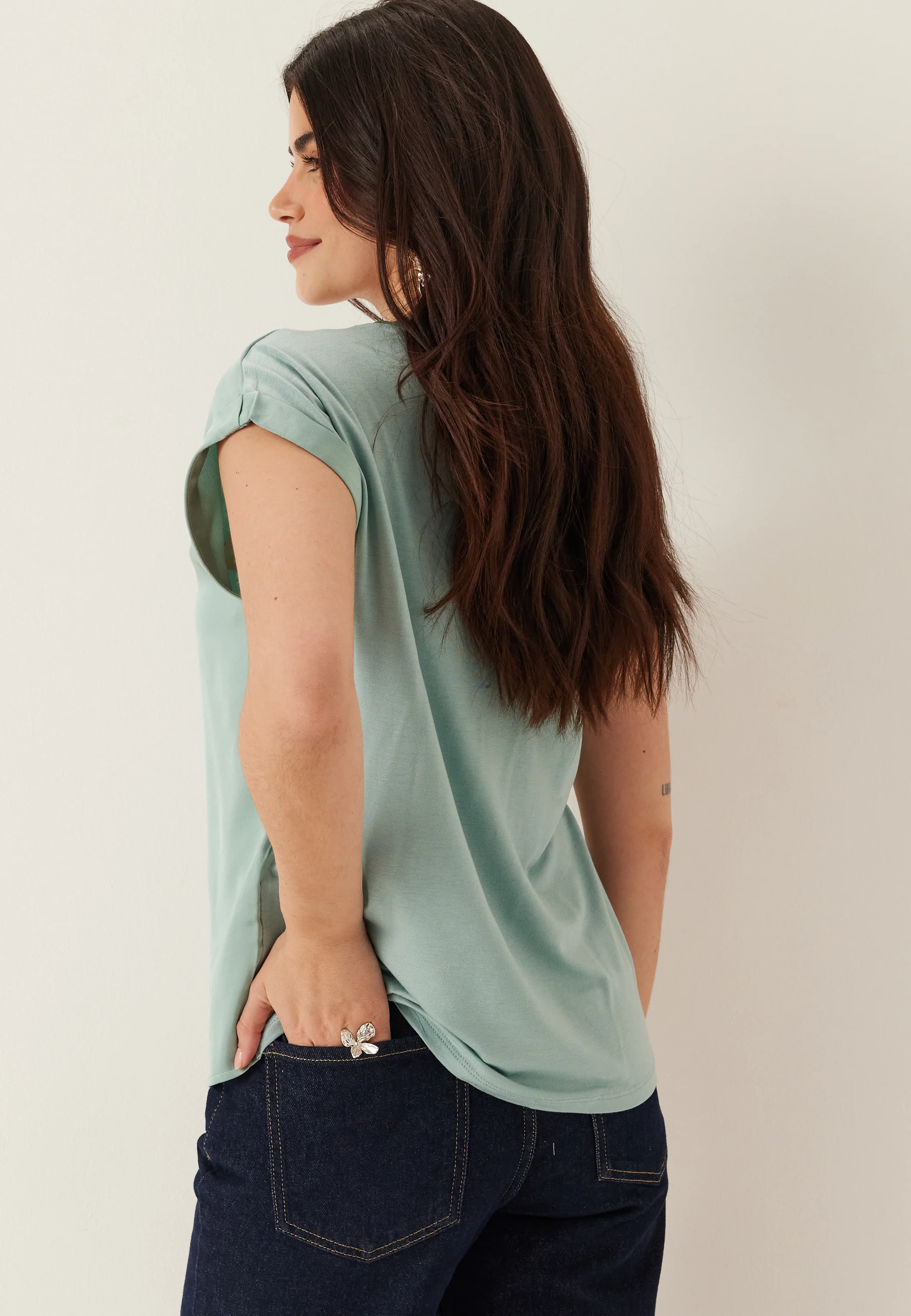 Viellette S/S Satin Top - Image 3