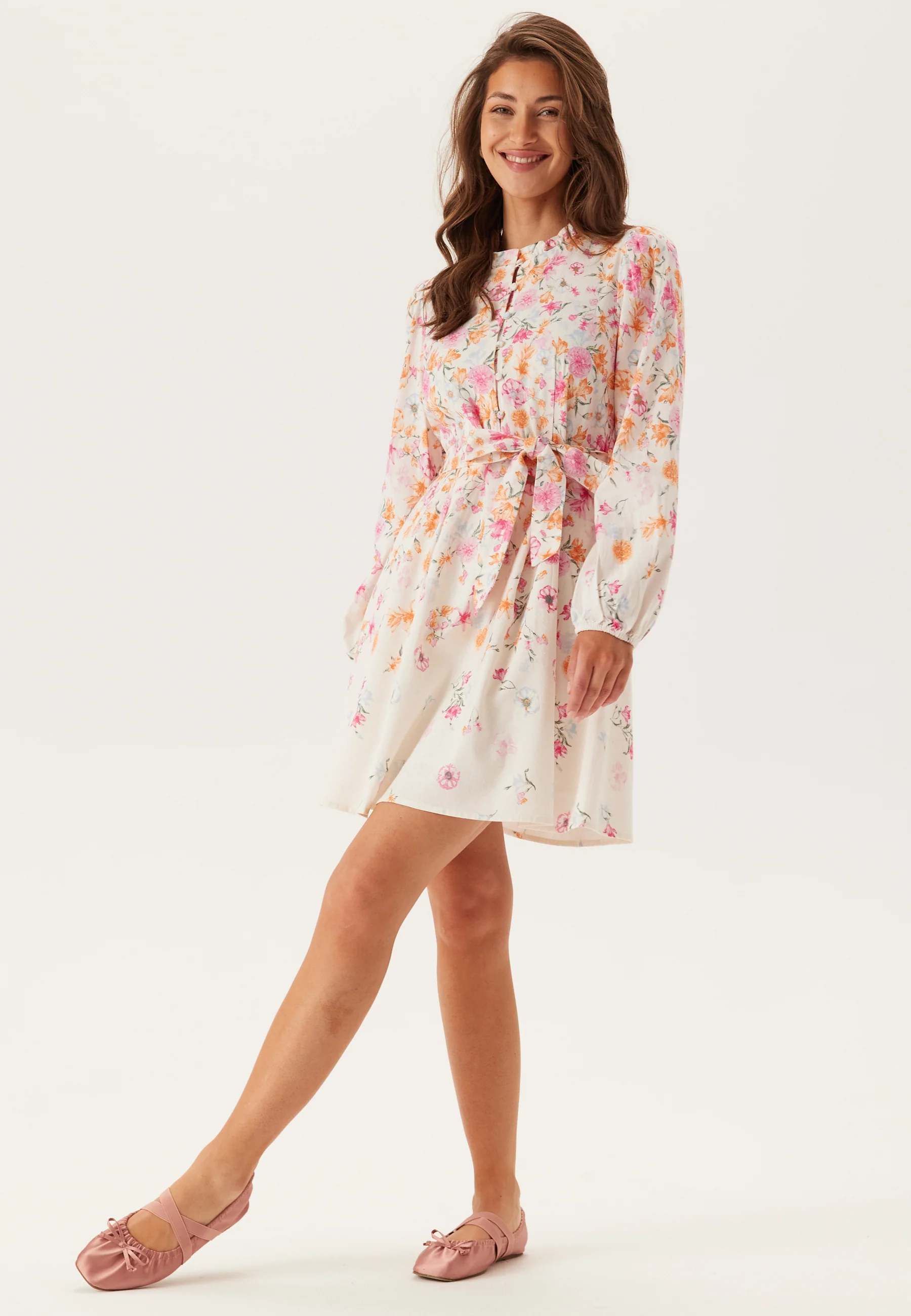 Vielma O-neck L/S SHORT DRESS - Image 4