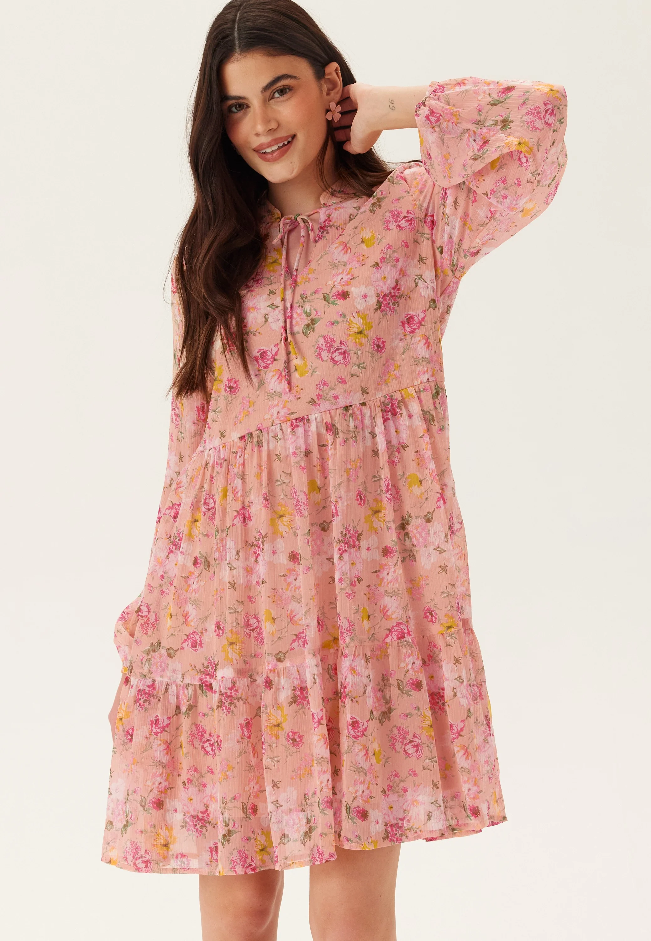 Vifalia L/S TIE V-NECK DRESS - Image 3