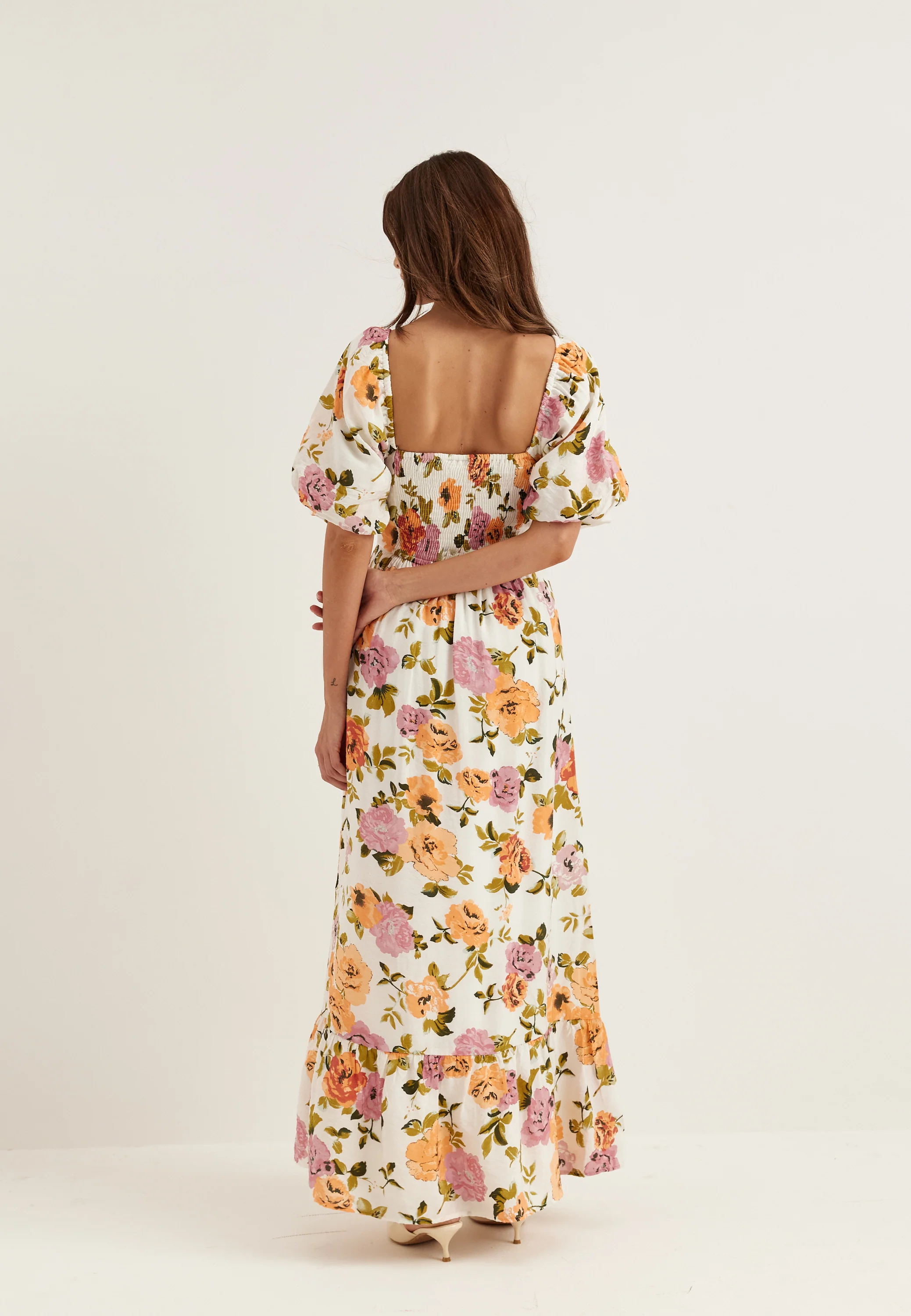 Viflola Square Neck 2/4 ANKLE DRESS - Image 5