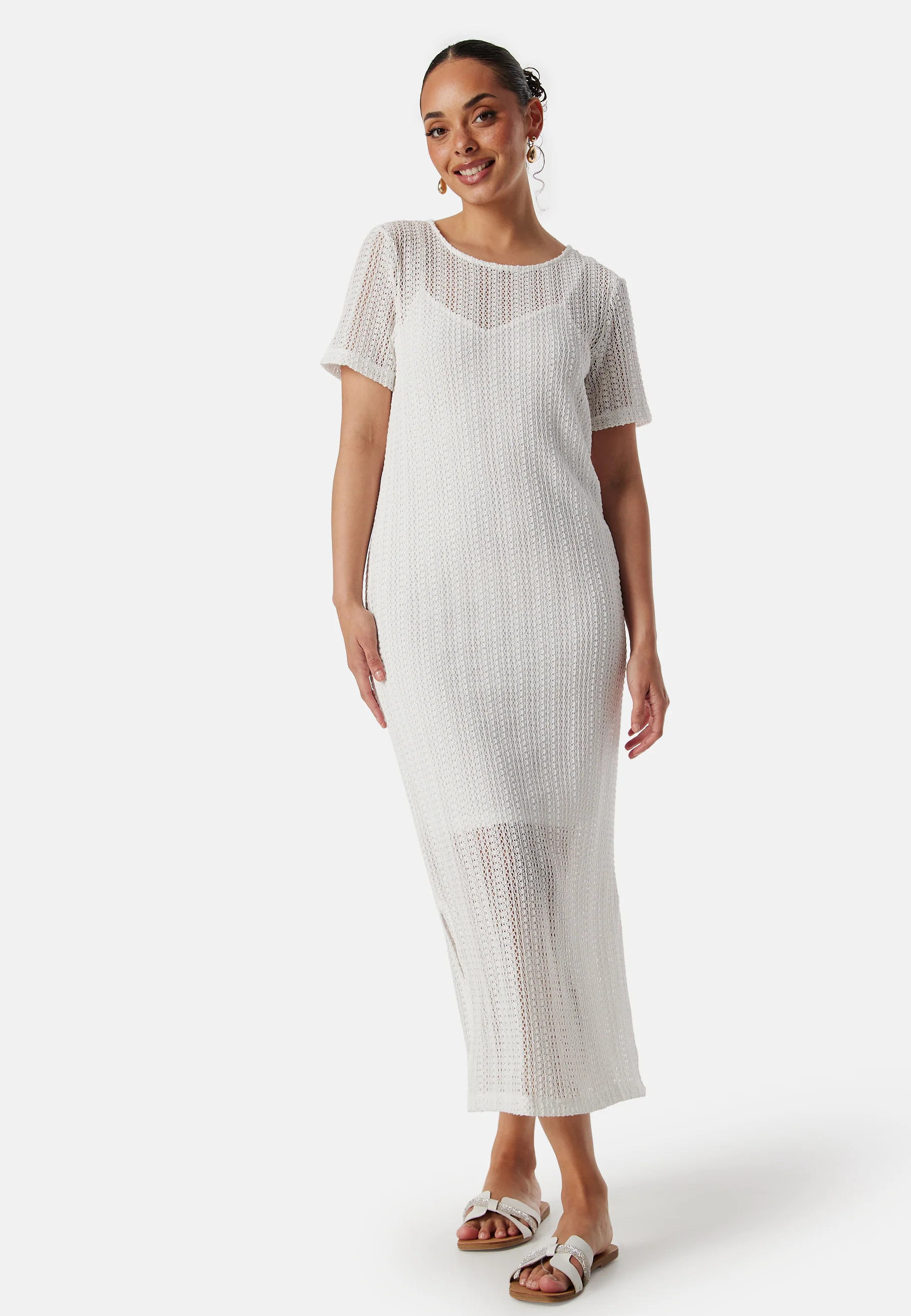 Vigardea O-Neck S/S ankle dress