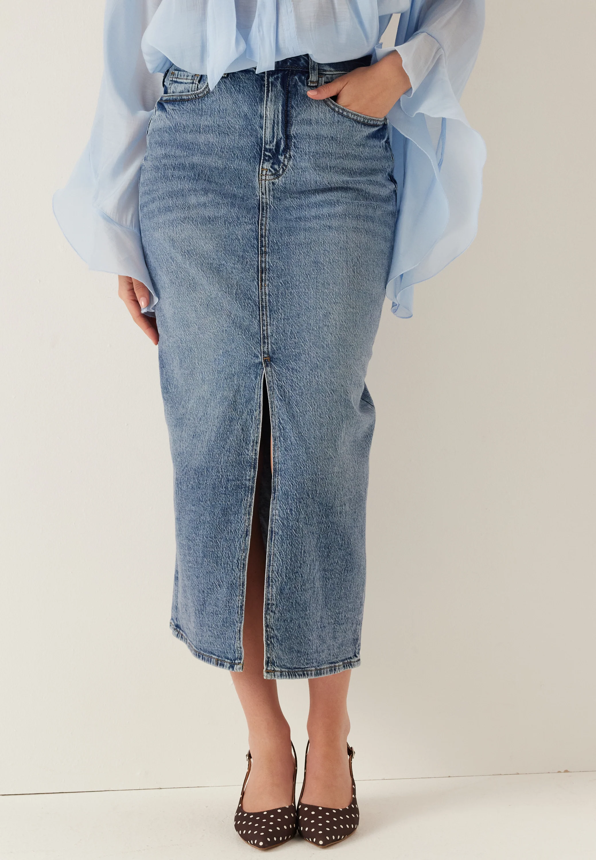 Vijaf Hw Midi Denim Skirt-noos - Image 2