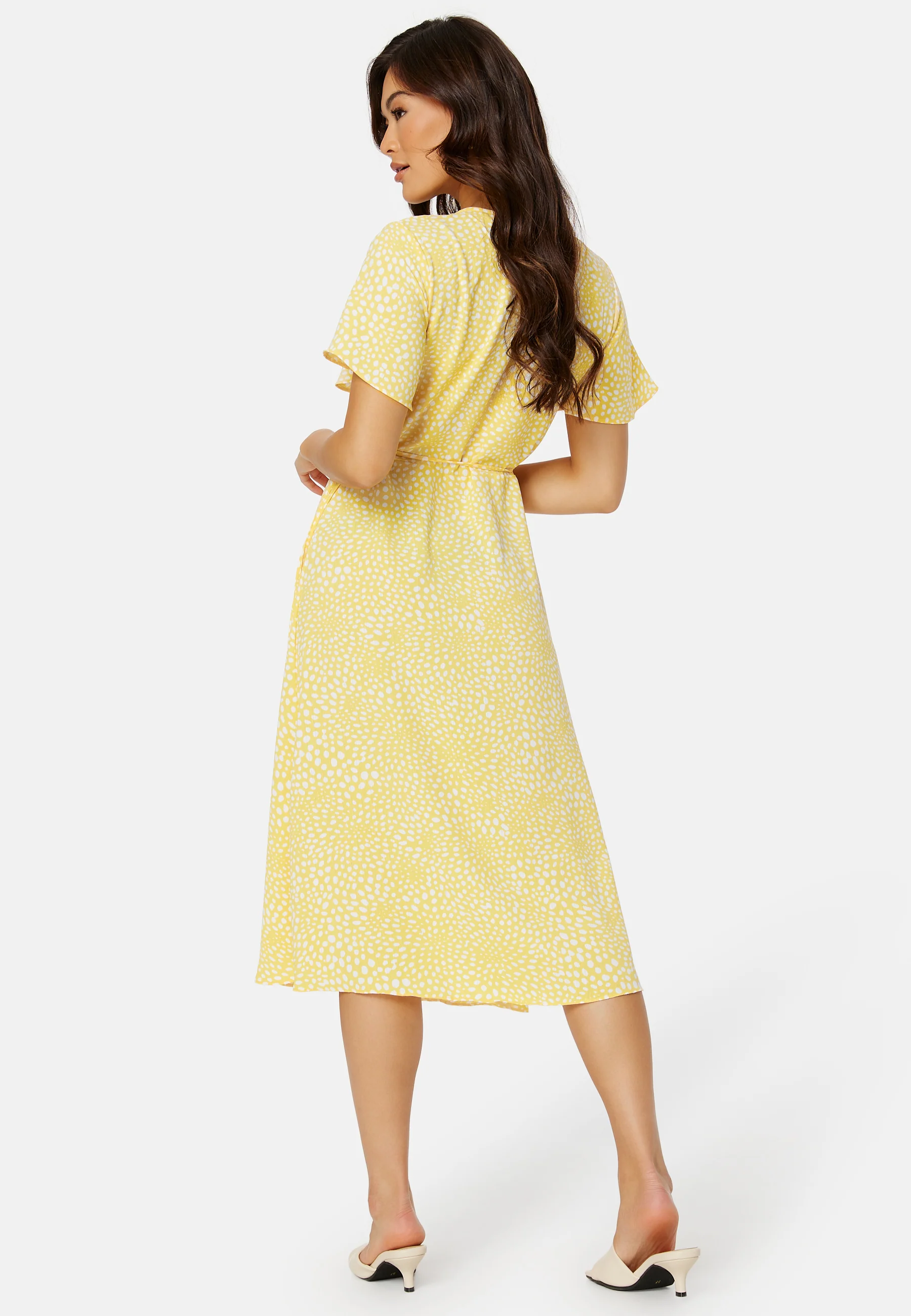 Vilovie S/S Wrap Midi Dress - Image 4